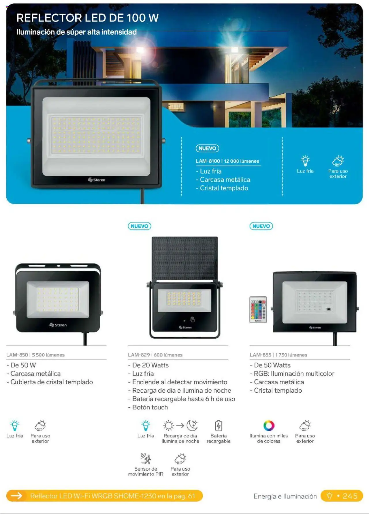 Nuevas ofertas de Steren válidas en toda la República Mexicana desde el 01.01.2025. ¡Encuentra las mejores ofertas en Steren catálogo! | Página: 263 | Productos: Reflector, Batería