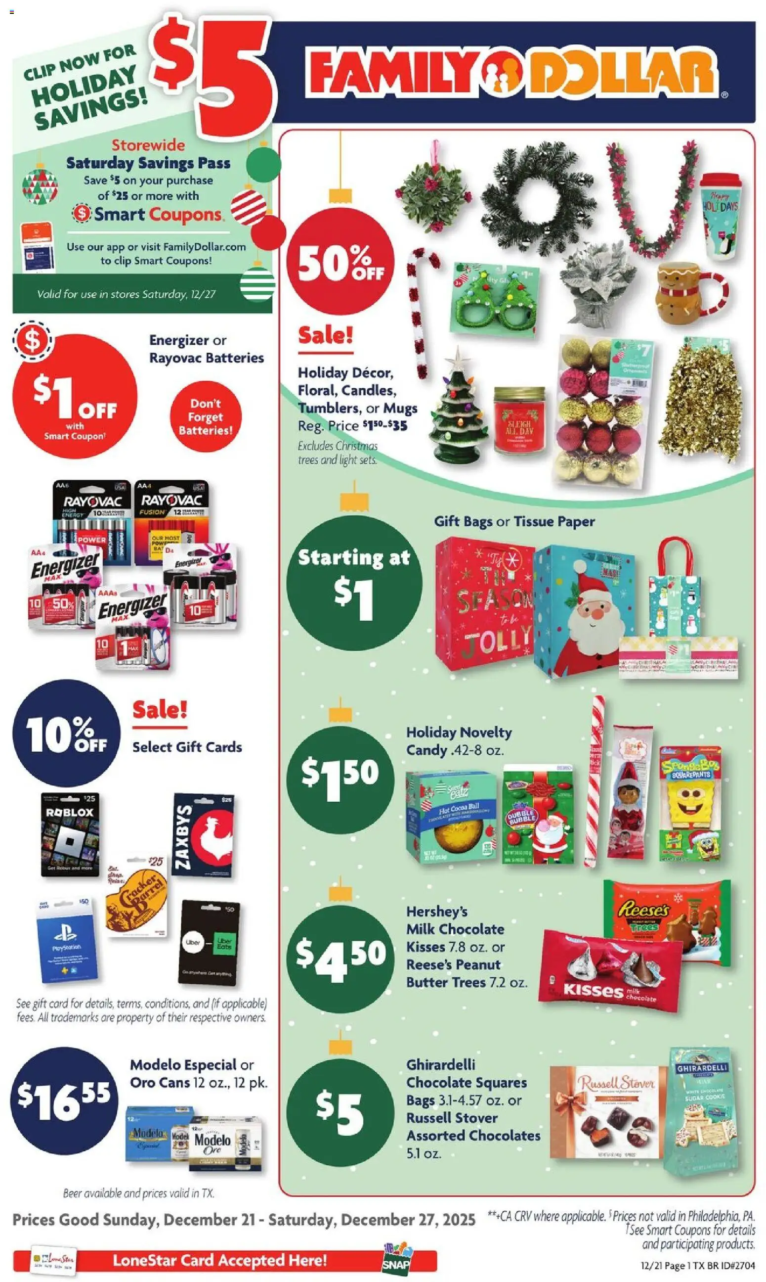 Family Dollar Weekly Ad - valid from 21.12.2025 | Page: 1