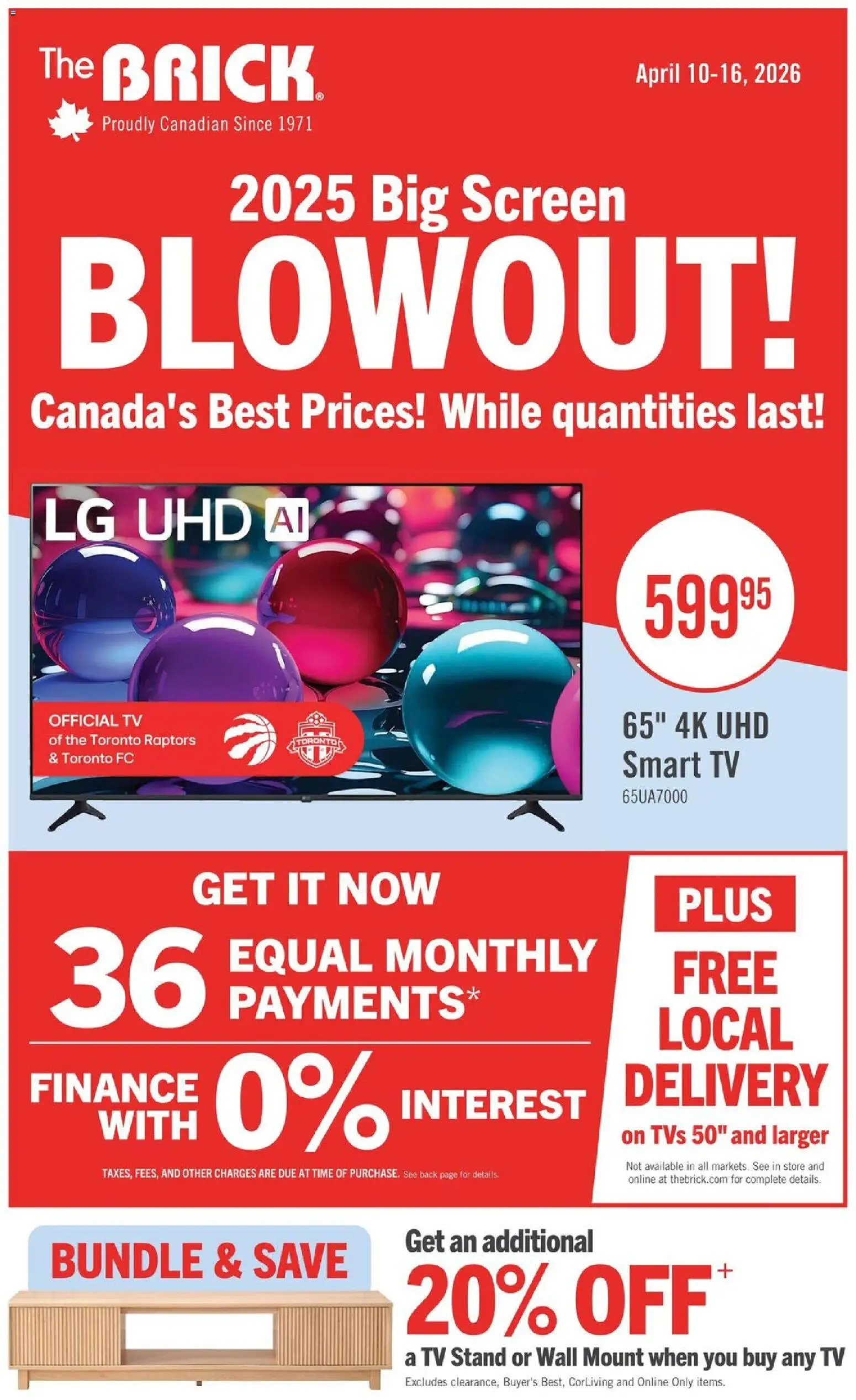 The Brick flyer valid from 10.04.2026 | Page: 1 | Products: Tv