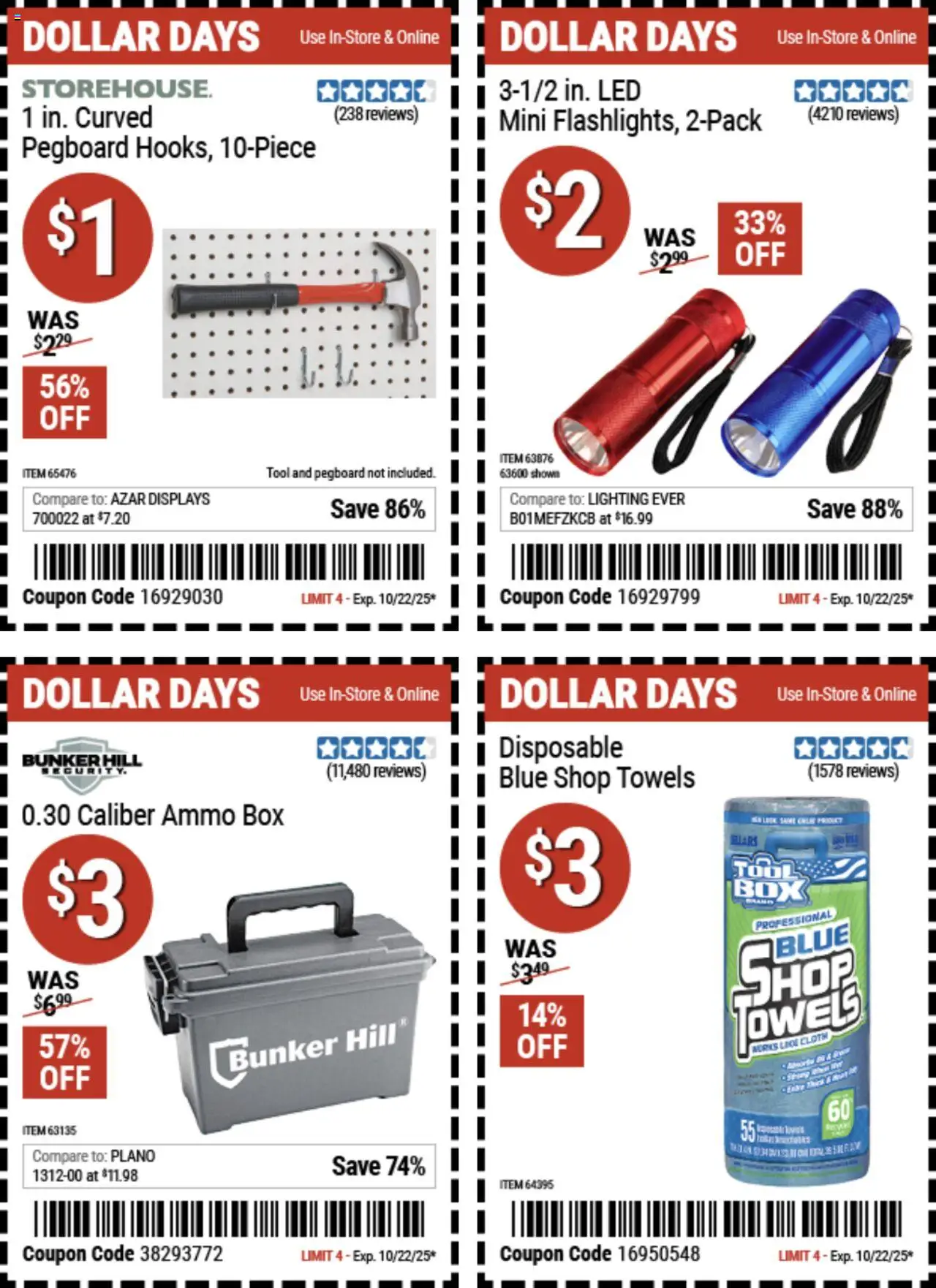 Harbor Freight Dollar Days - valid from 09.10.2025 | Page: 1 | Products: Box, Ammo