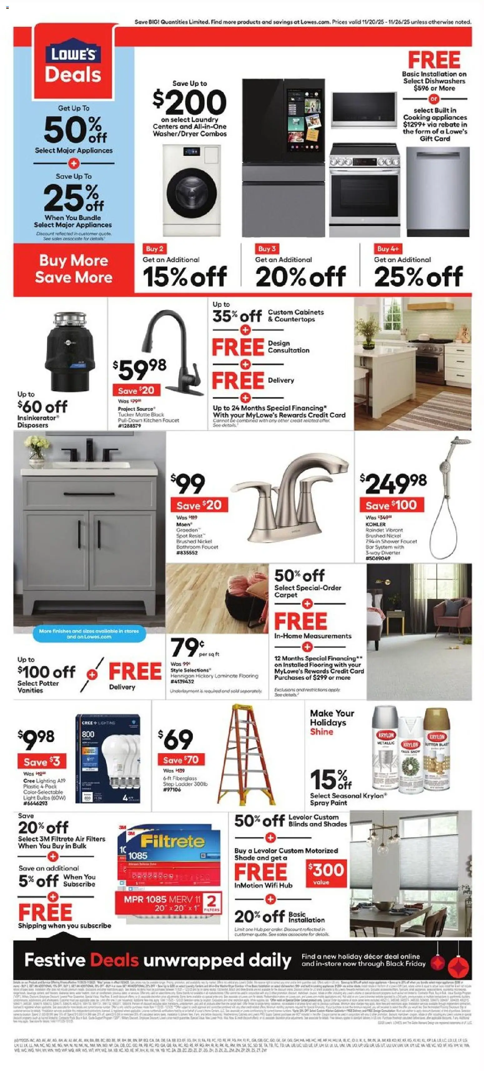 Lowe's Black Friday - valid from 20.11.2025 | Page: 2 | Products: Ladder, Shower, Carpet, Hub