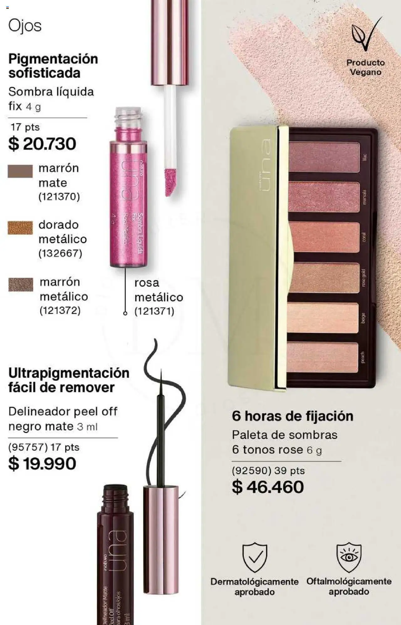 Catálogo Natura Ciclo 6 │ válido desde el 03.04.2025 | Página: 100 | Productos: Mate, Sombra, Delineador, Paleta