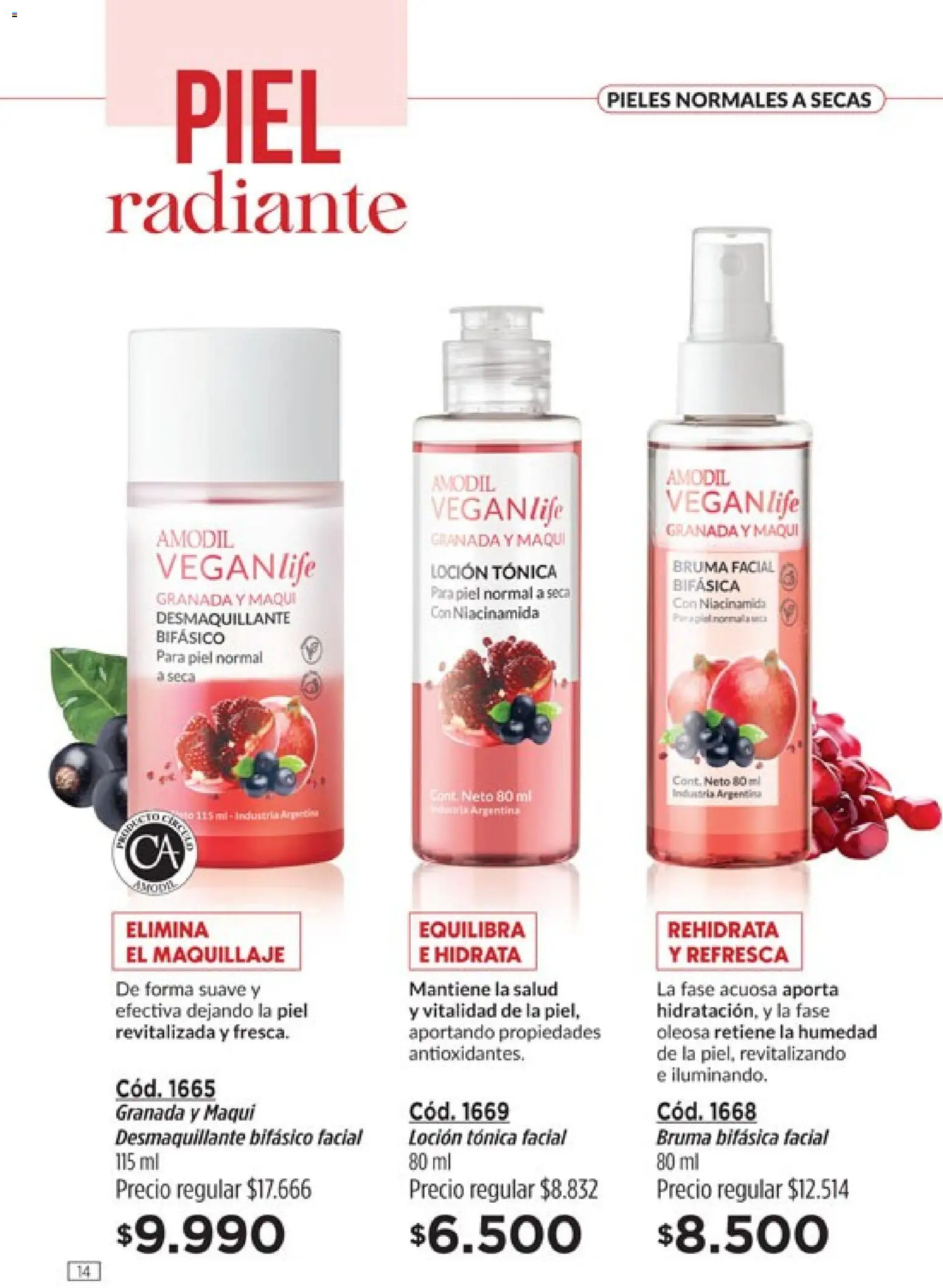 Amodil - Campaña 18/2025 │ válido desde el 30.11.2025 | Página: 14 | Productos: Maquillaje, Desmaquillante, Loción, Bruma