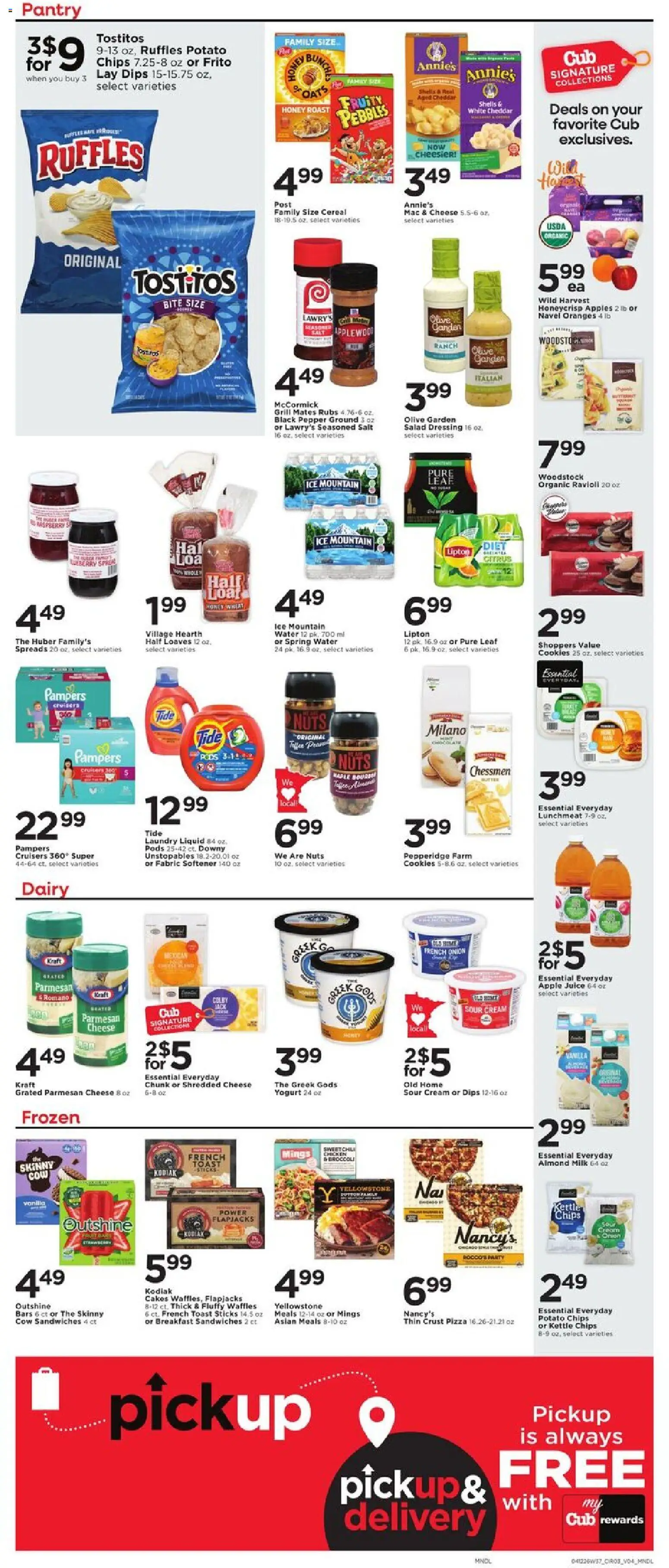Cub Foods Weekly Ad - valid from 12.04.2026 | Page: 5 | Products: Oranges, Sour cream, Chips, Salt