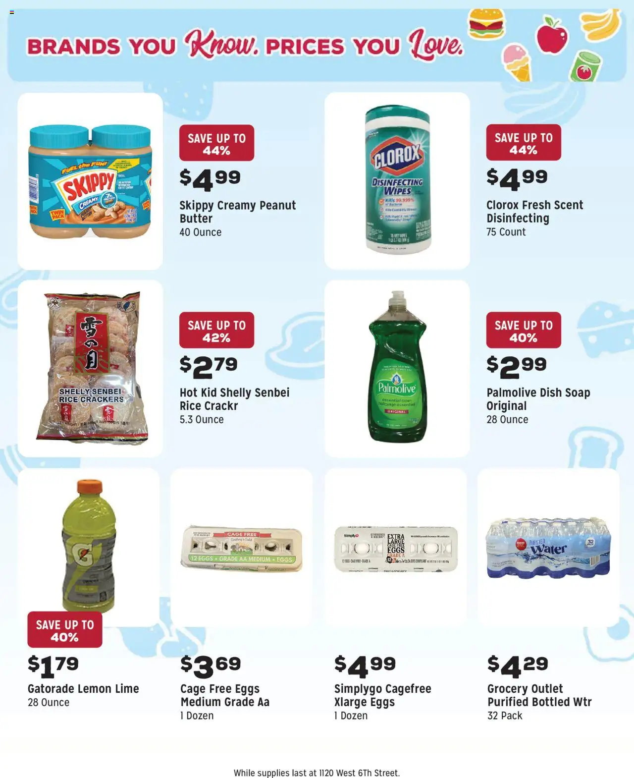 Grocery Outlet Weekly - CA - valid from 06.08.2025 | Page: 6 | Products: Butter, Eggs, Rice, Lemon