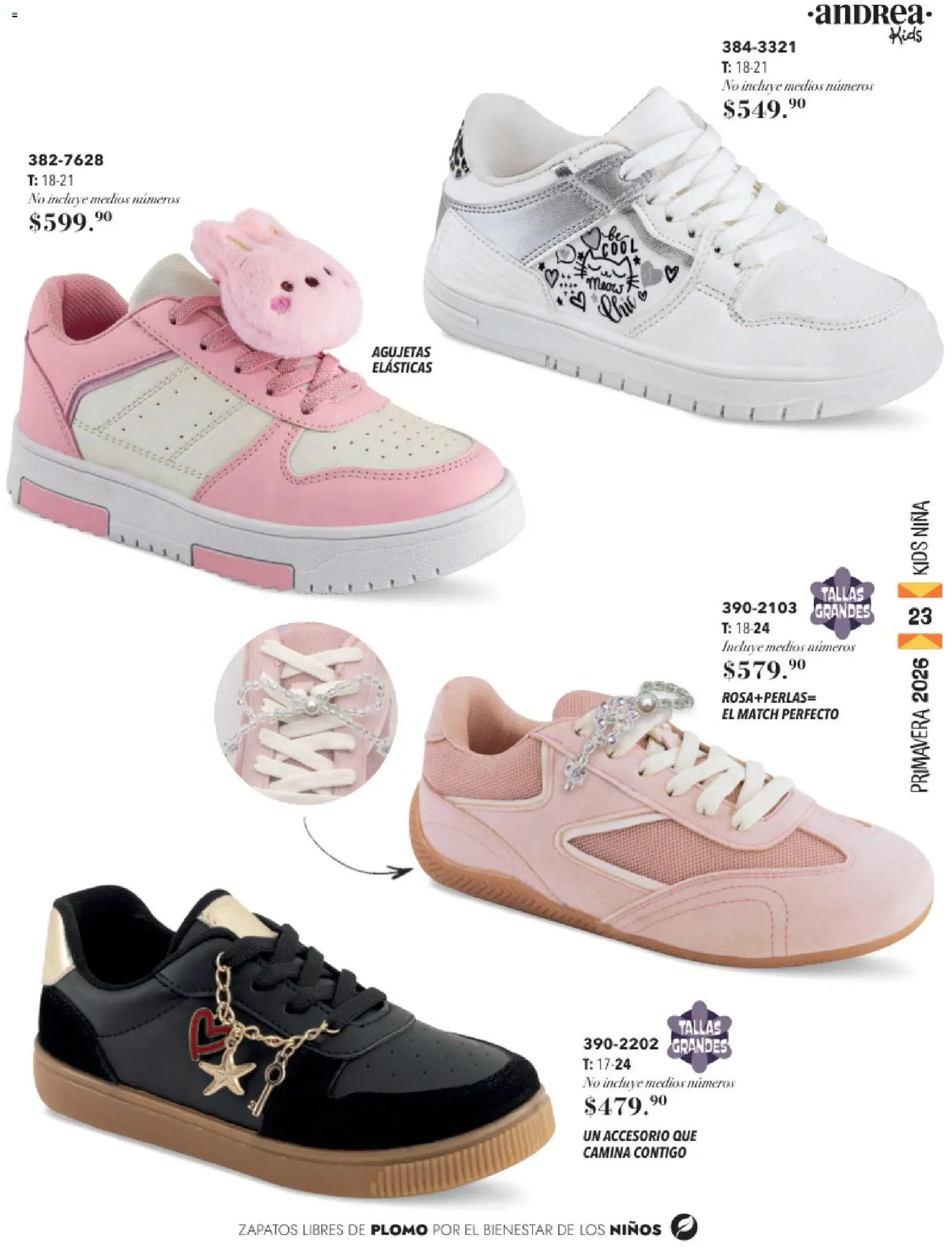Nuevas ofertas de Andrea válidas en toda la República Mexicana desde el 25.01.2026. ¡Encuentra las mejores ofertas en Andrea catálogo Infantil! | Página: 23 | Productos: Zapatos
