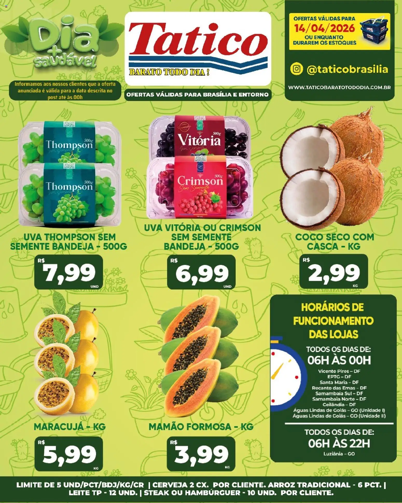 Tatico Folheto - válido de 15.04.2026 | Página: 32 | Produtos: Coco, Cerveja, Bandeja, Mamão