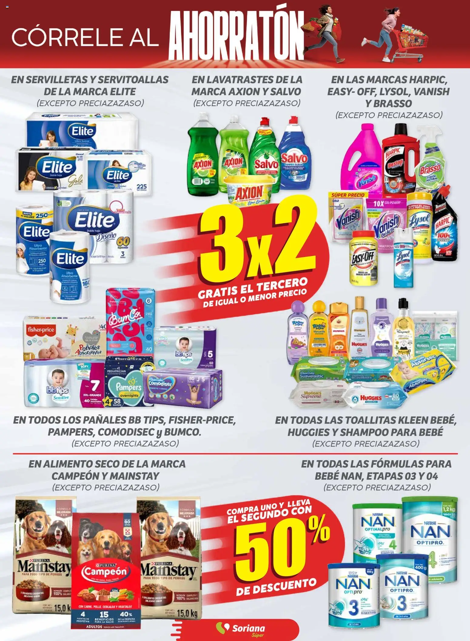 Nuevas ofertas de Soriana válidas en toda la República Mexicana desde el 14.11.2025. ¡Encuentra las mejores ofertas en Soriana - Ahorratón Súper: Chih, Delicias, Dur y Coah (excepto Saltillo)! | Página: 5 | Productos: Cereales, Pañales, Servilletas