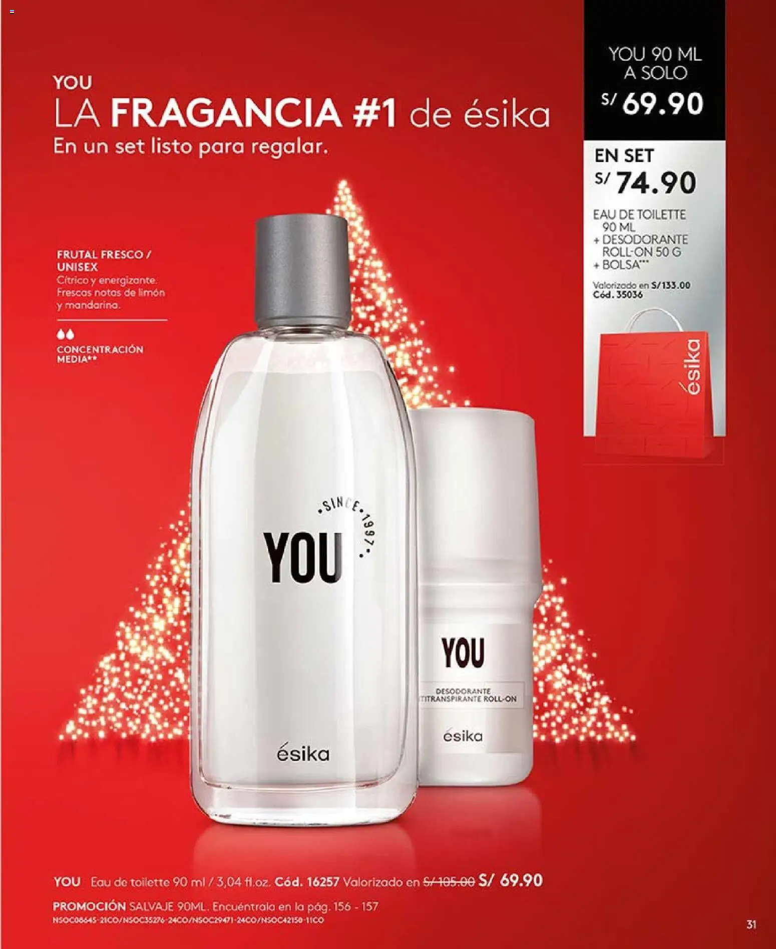 Catálogo Ésika válido desde 14.11.2025 | Página: 31 | Productos: Desodorante, Bolsa, Fragancia, EAU de Toilette