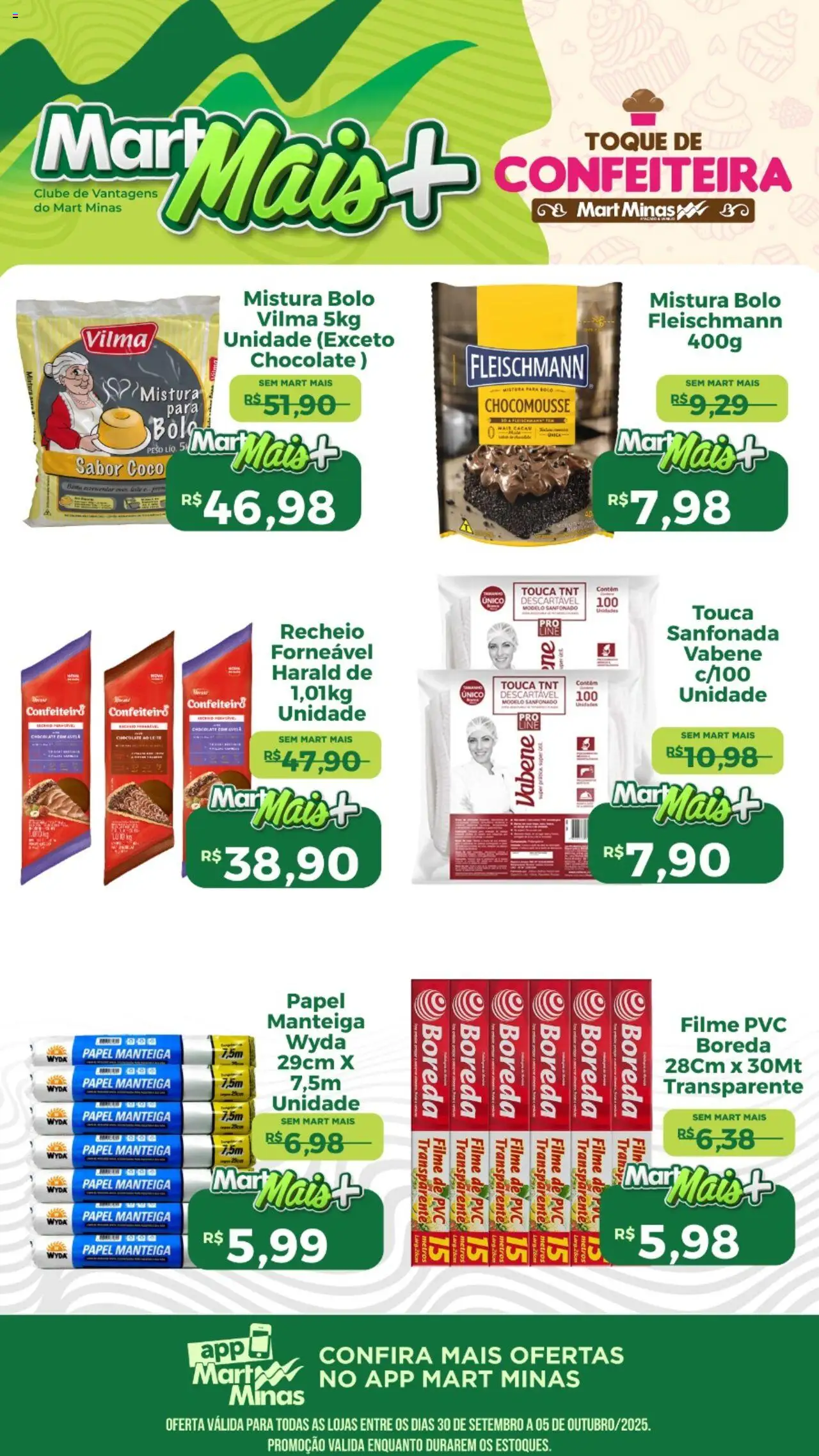Mart Minas Folheto - válido de 30.09.2025 | Página: 1 | Produtos: Coco, Chocolate, Bolo, Avelã