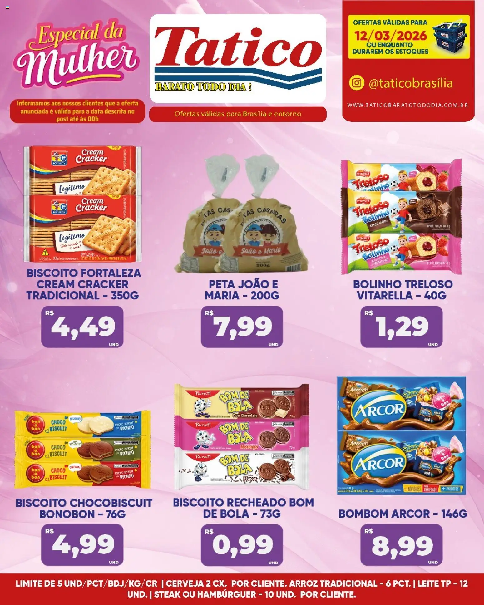 Tatico Folheto - válido de 12.03.2026 | Página: 4 | Produtos: Chocolate, Cerveja, Arroz, Hambúrguer
