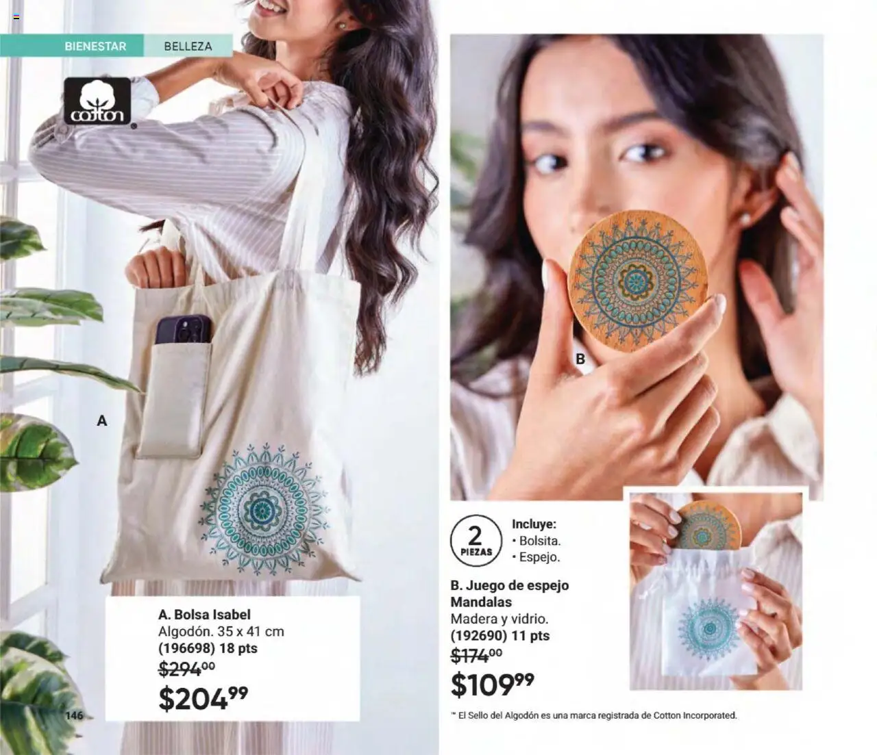Nuevas ofertas de AVON válidas en toda la República Mexicana desde el 09.08.2025. ¡Encuentra las mejores ofertas en AVON - Casa & Estilo 13 2025! | Página: 148 | Productos: Bolsa, Juego, Algodón, Espejo