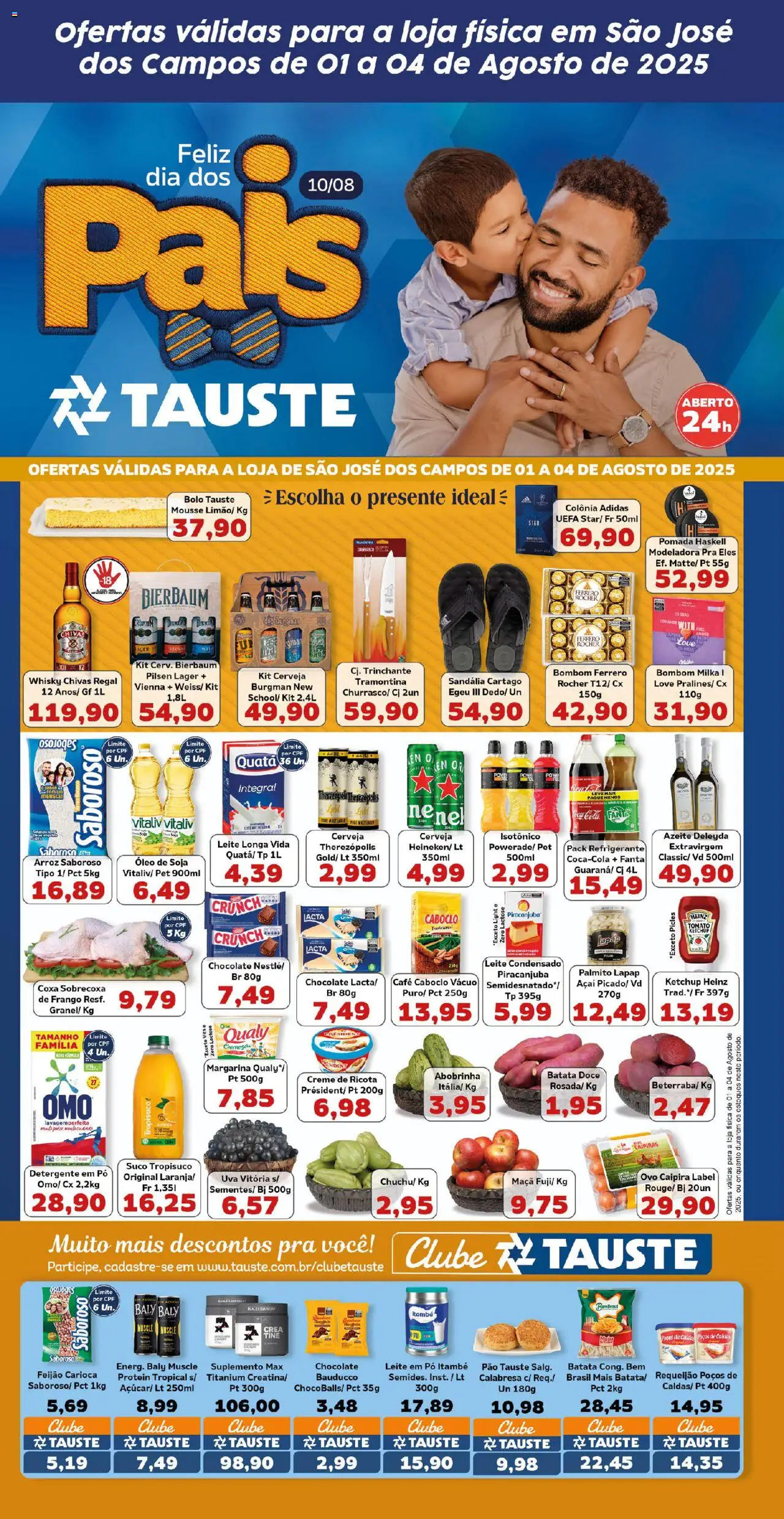 Tauste Folheto - válido de 01.08.2025 | Página: 2 | Produtos: Leite, Café, Chocolate, Cerveja