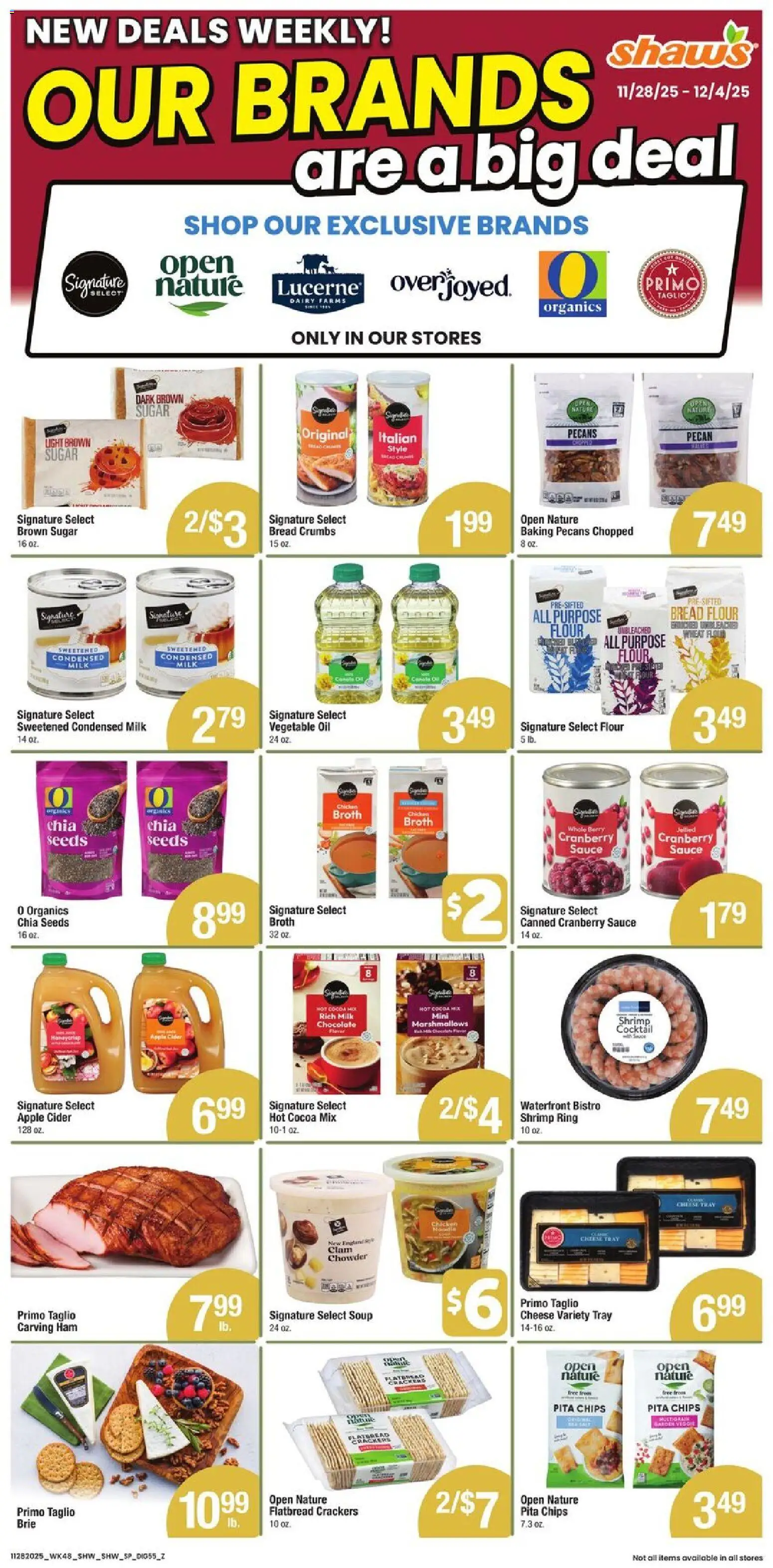 Shaw's Weekly Ad - RI - valid from 28.11.2025 | Page: 3 | Products: Milk, Ham, Sauce, Sugar