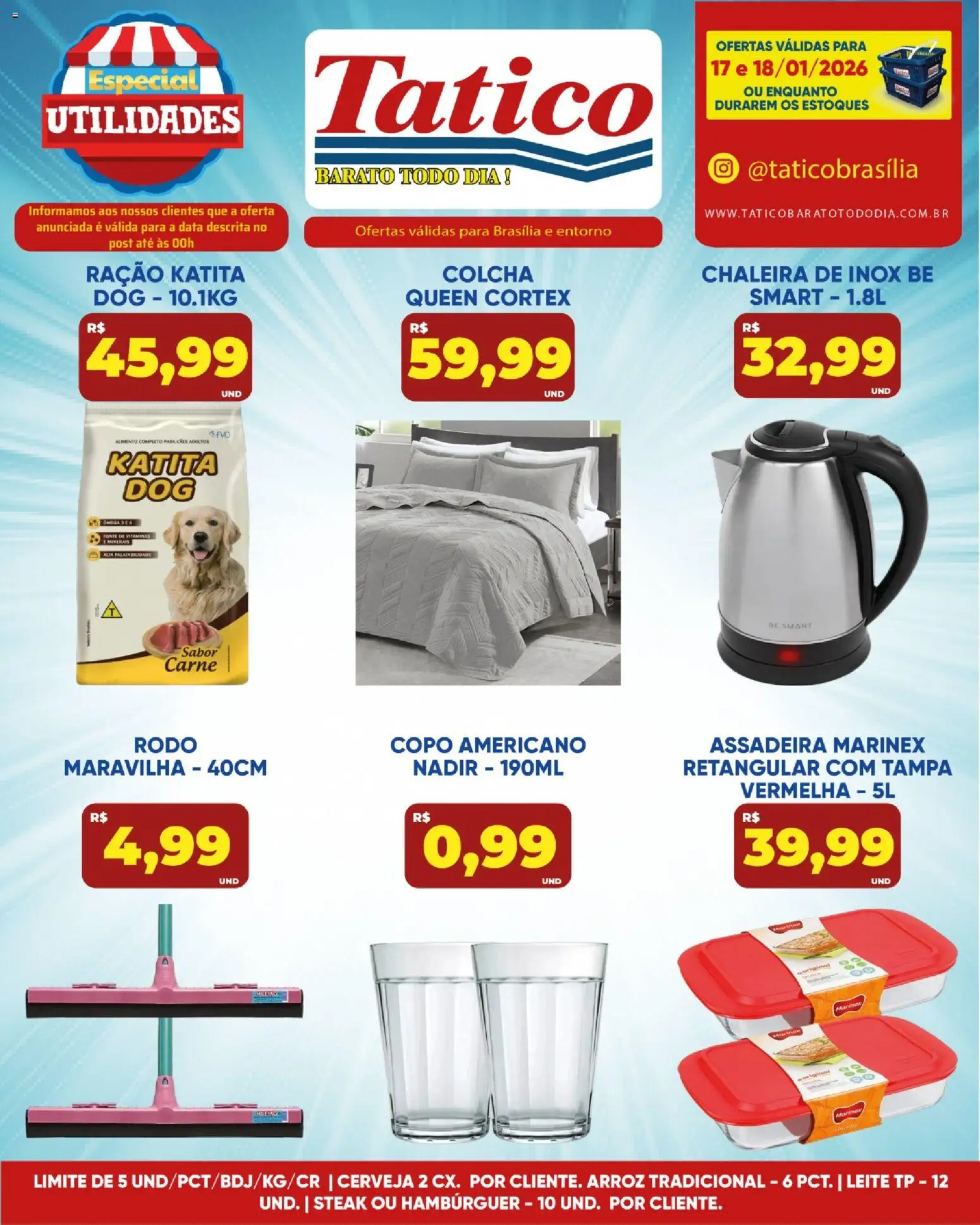 Tatico Folheto - válido de 17.01.2026 | Página: 16 | Produtos: Colcha, Cerveja, Arroz, Rodo