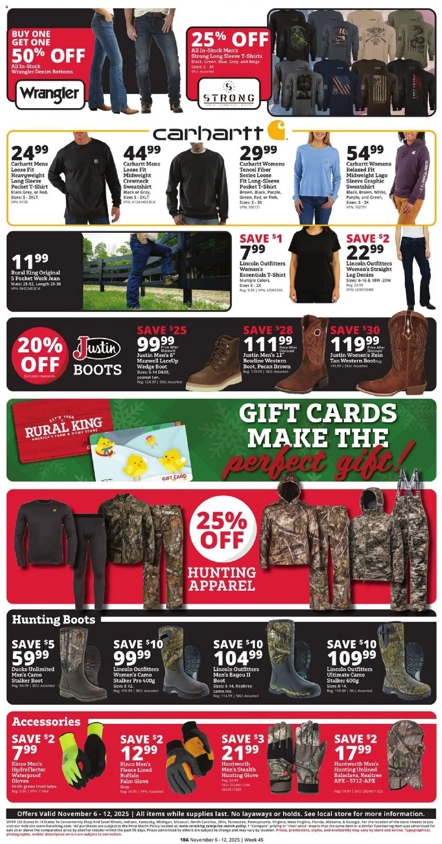 Rural King Black Friday - valid from 06.11.2025 | Page: 10 | Products: Hunting Boots, Boots, Gloves