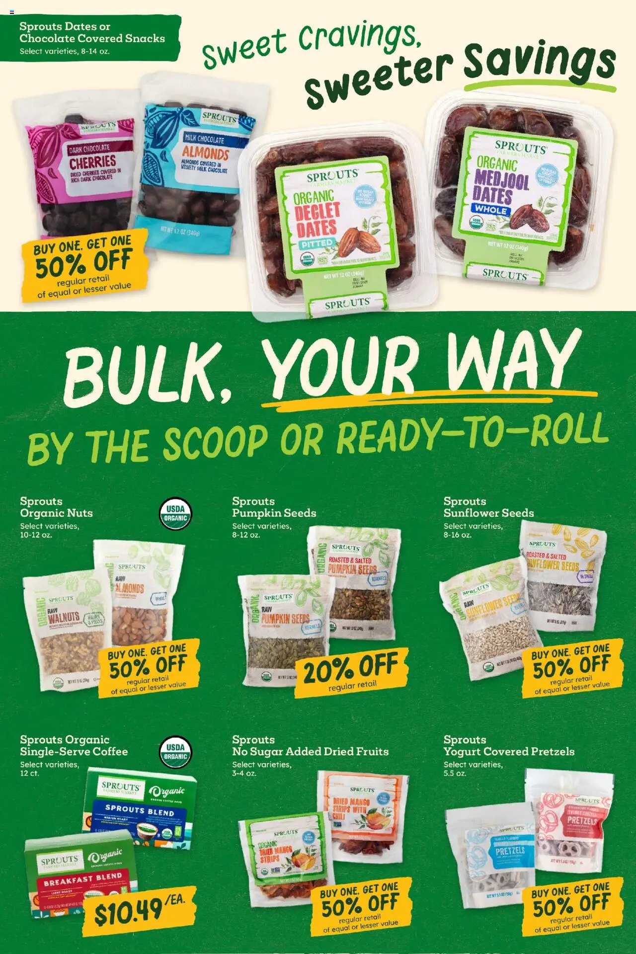 Sprouts Weekly Ad - valid from 15.10.2025 | Page: 9 | Products: Chocolate, Nuts, Fruits, Pumpkin