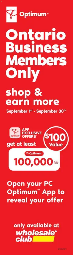 Preview of Wholesale Club weekly flyer / circulaire from shop Wholesale Club valid from 11.09.2025