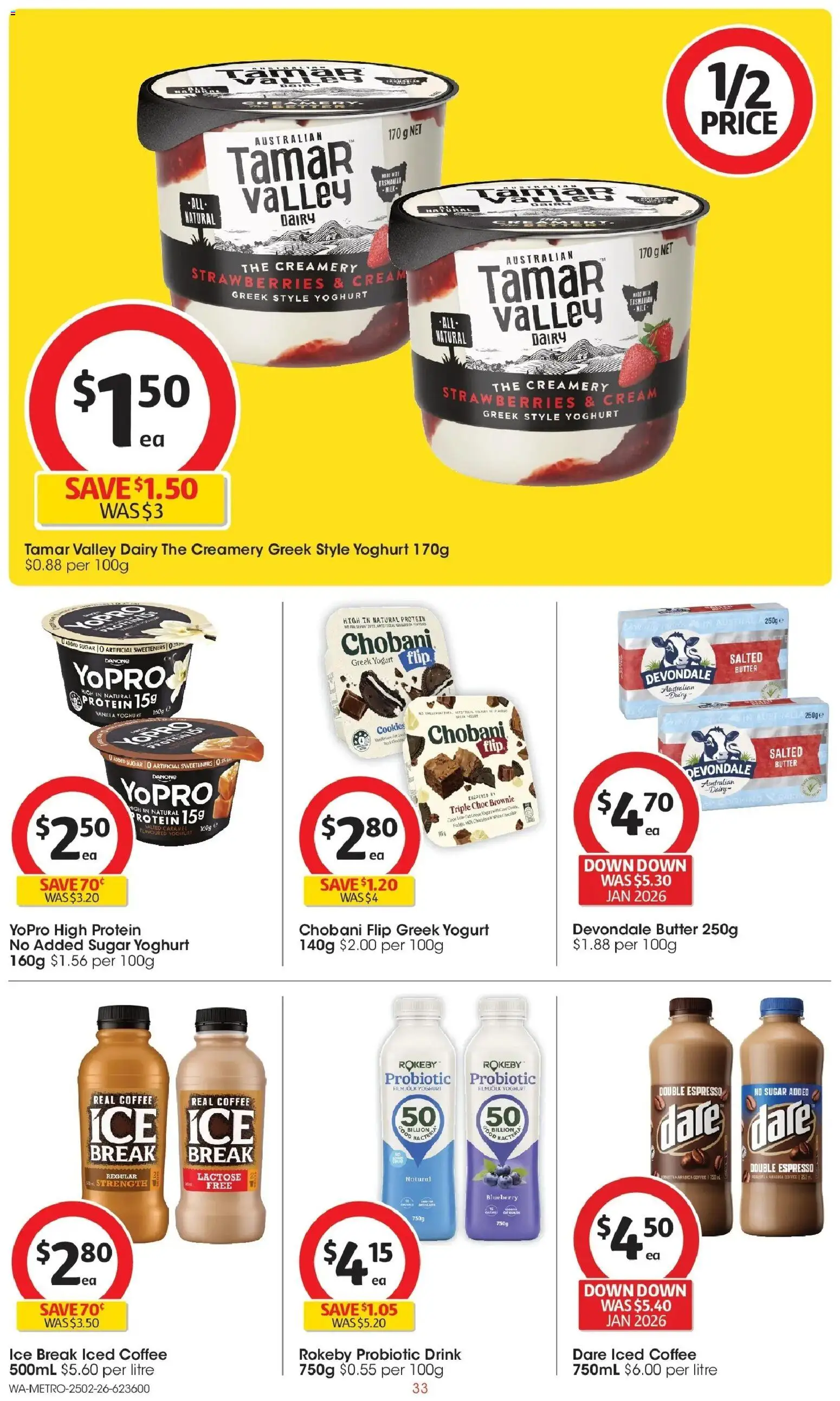 Coles catalogue - valid from 25.02.2026 | Page: 33 | Products: Dairy, Yoghurt, Coffee, Strawberries