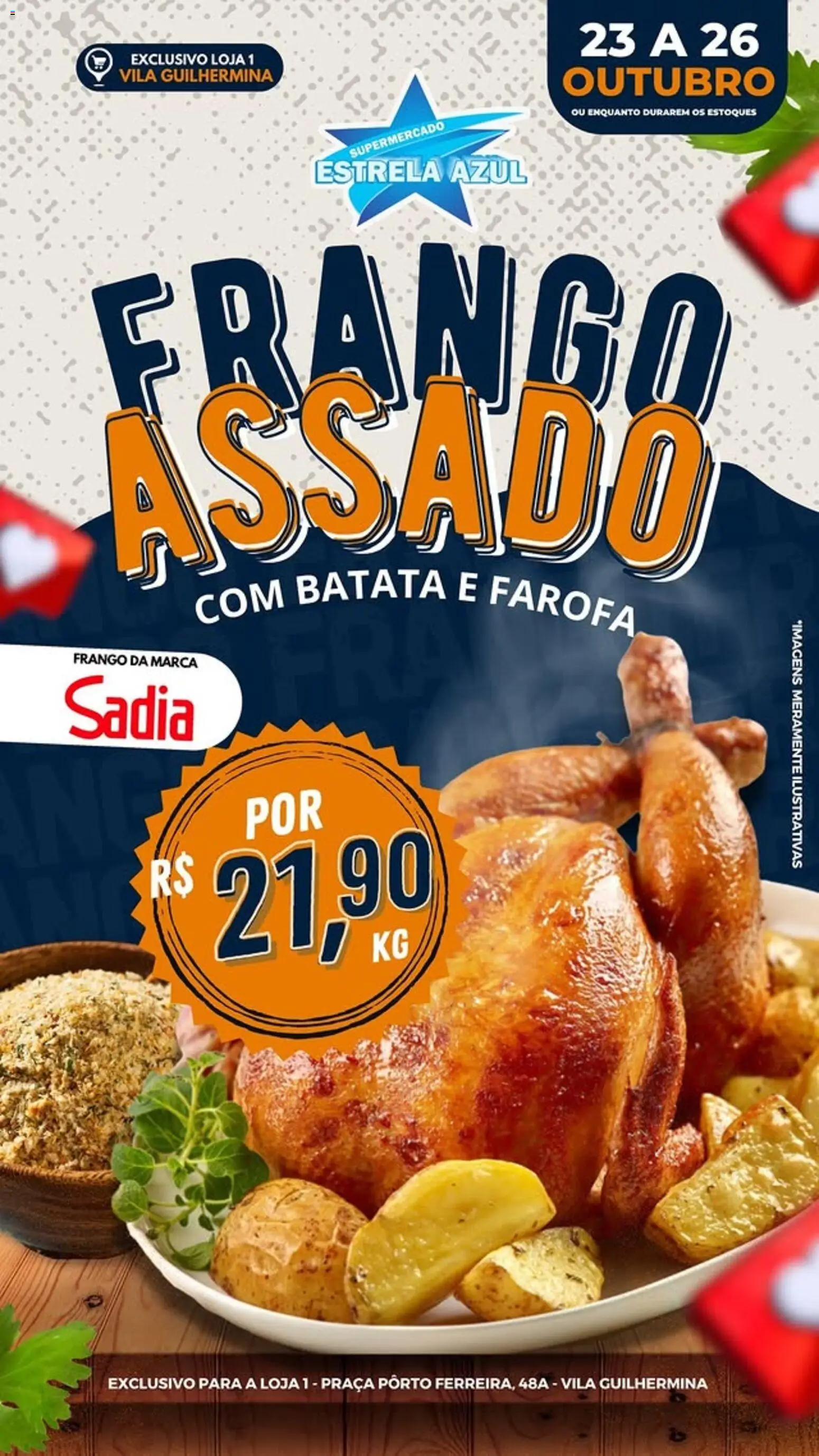 Estrela Azul Folheto - válido de 23.10.2025 | Página: 1 | Produtos: Batata, Frango, Farofa