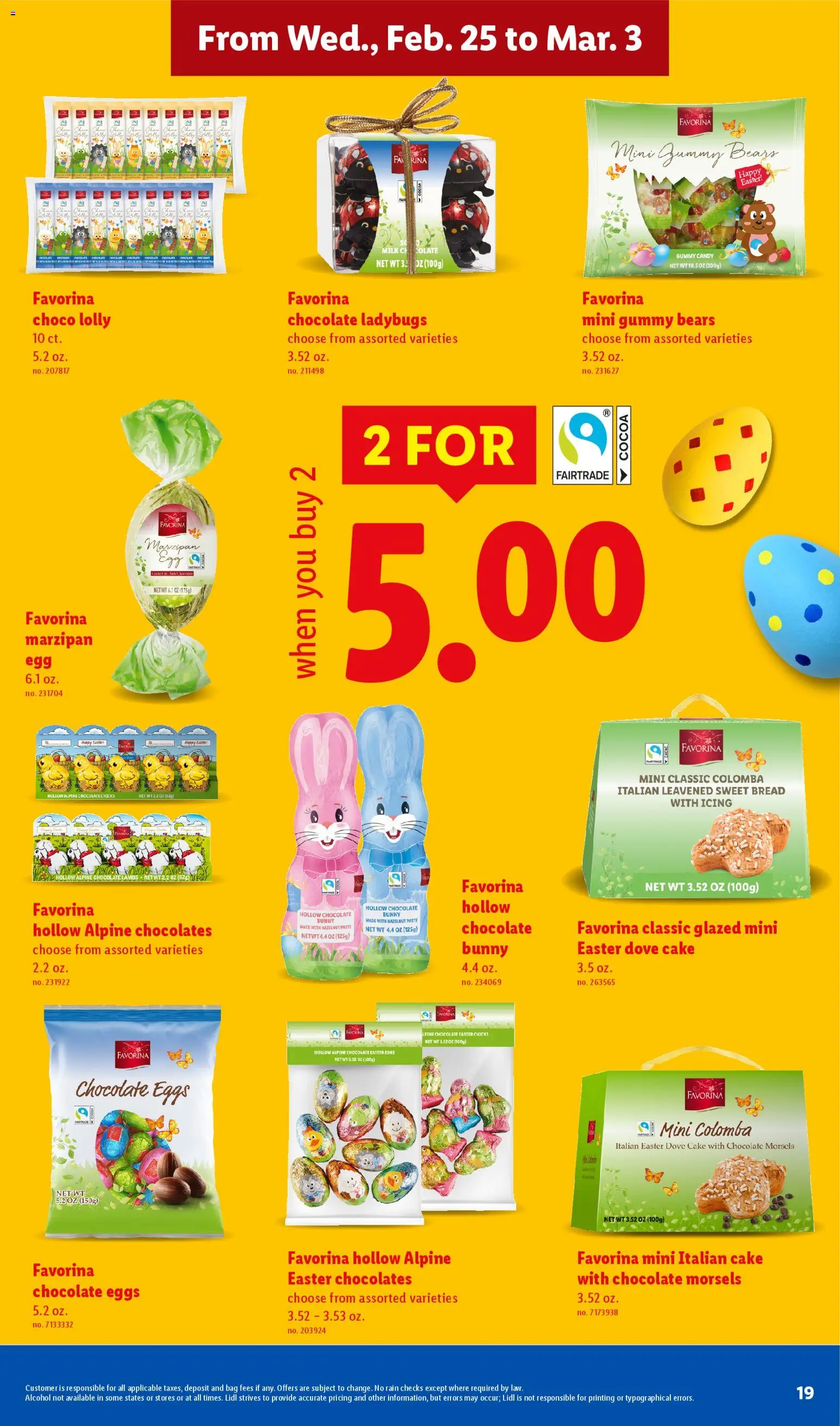 Lidl Weekly Ad - valid from 25.02.2026 | Page: 19 | Products: Milk, Bread, Chocolate, Bag