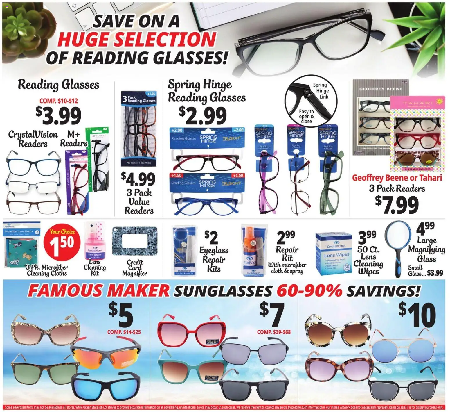Ocean State Job Lot Weekly Ad - valid from 18.12.2025 | Page: 30 | Products: Hinge, Cleaning cloths, Glasses