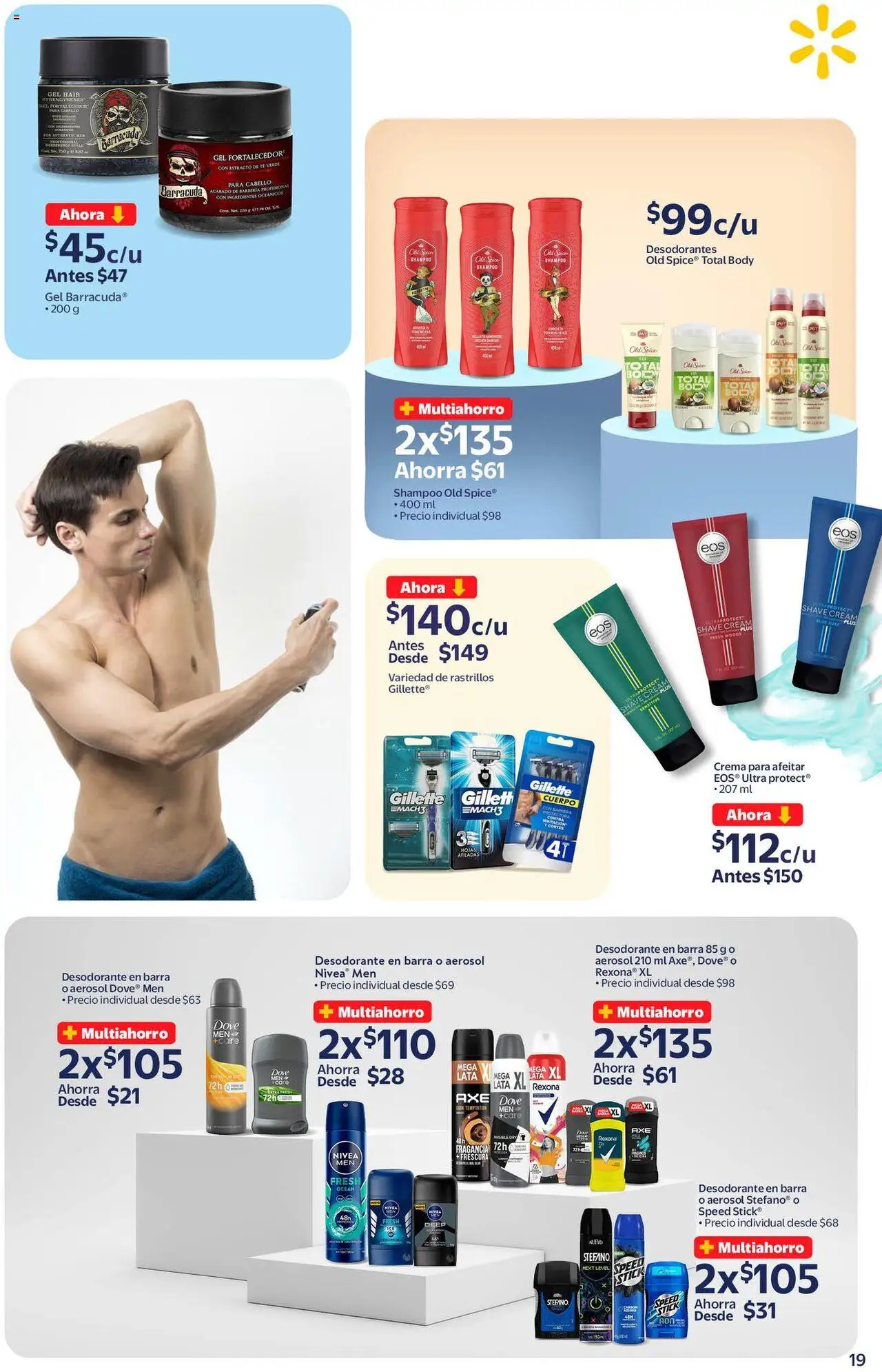 Nuevas ofertas de Walmart válidas en toda la República Mexicana desde el 19.09.2025. ¡Encuentra las mejores ofertas en Walmart - Folleto la belleza! | Página: 19 | Productos: Crema, Barra, Body, Fragancia