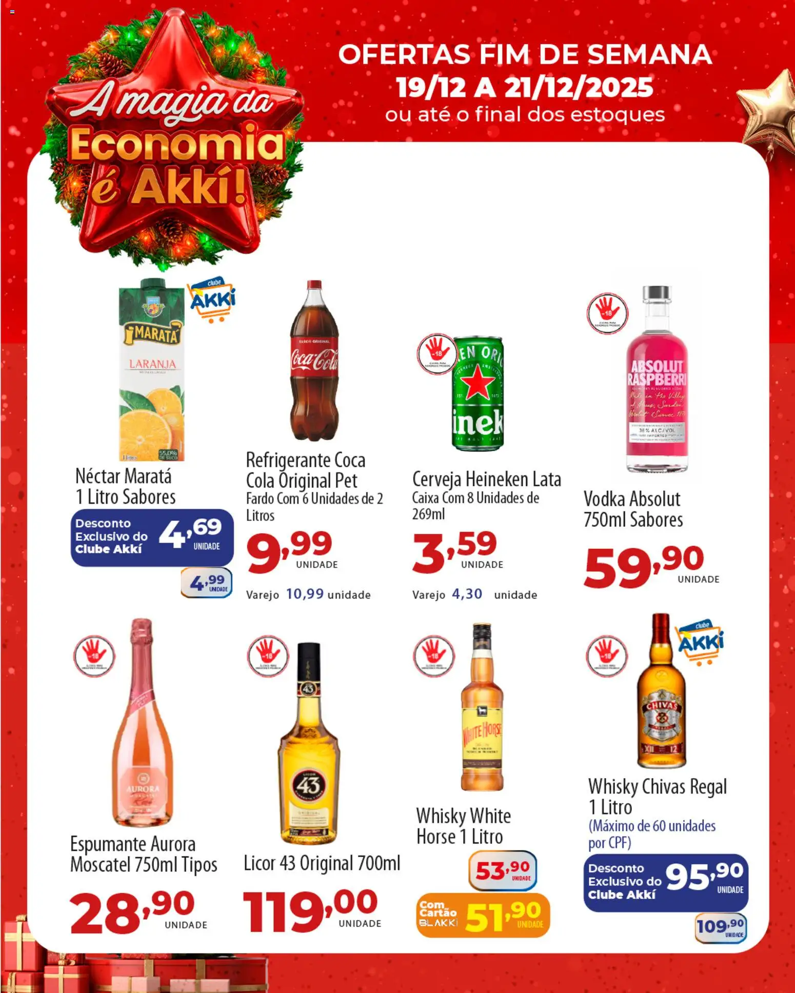 Akki Atacadista Folheto - válido de 19.12.2025 | Página: 4 | Produtos: Licor, Caixa, Cerveja, Refrigerante
