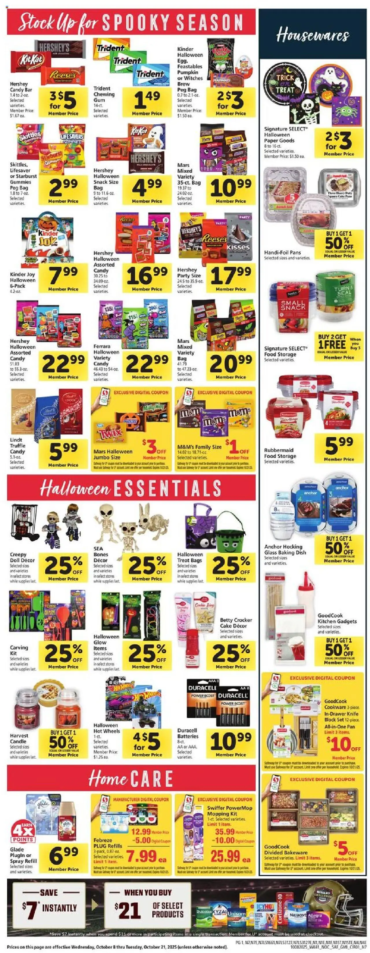 Safeway Weekly Ad - valid from 08.10.2025 | Page: 10 | Products: Pan, Baking Dish, Pumpkin, Bag