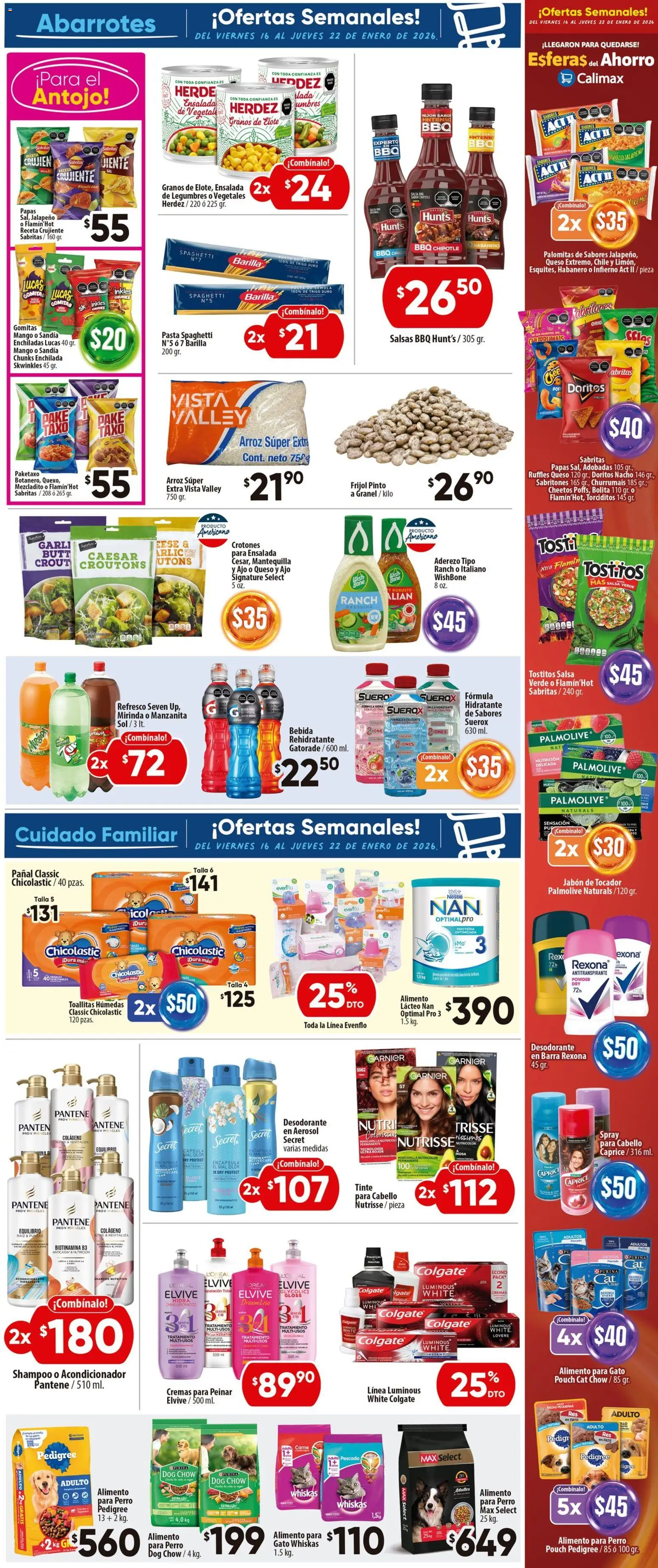 Nuevas ofertas de Calimax válidas en toda la República Mexicana desde el 16.01.2026. ¡Encuentra las mejores ofertas en Calimax folleto Ensenada! | Página: 3 | Productos: Queso, Barra, Acondicionador, Gomitas