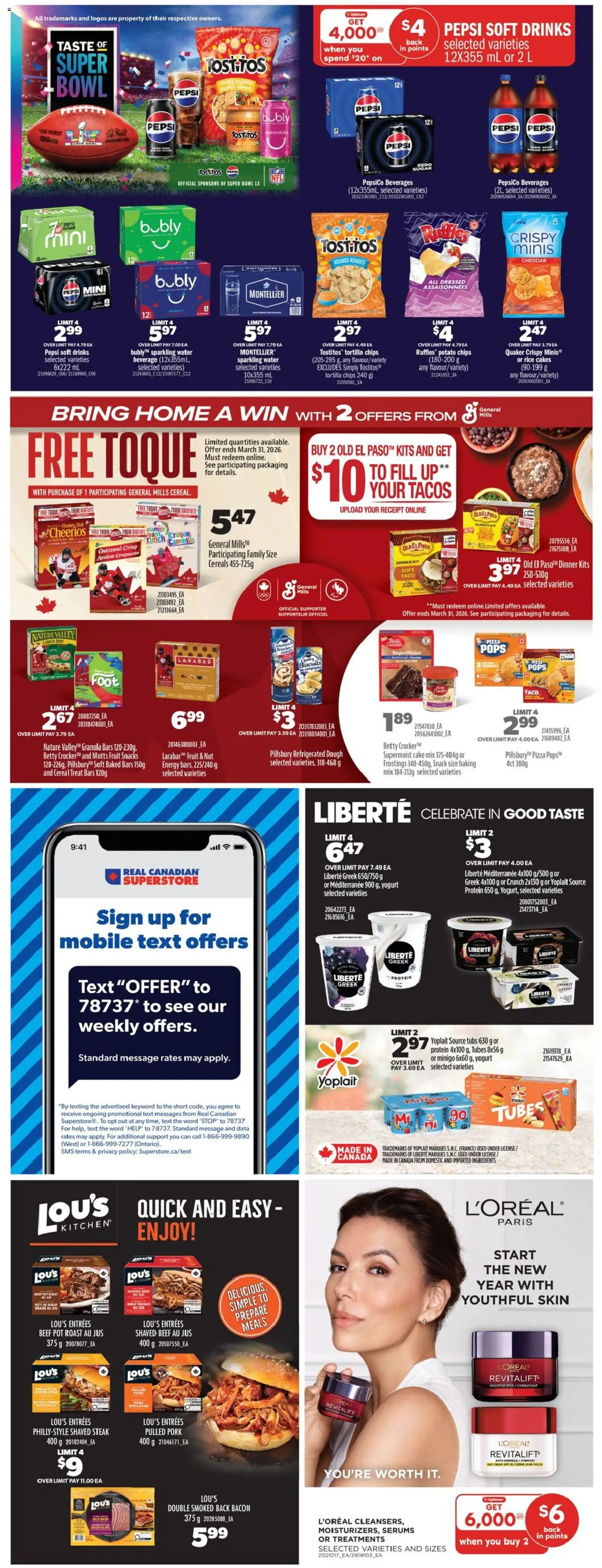 Real Canadian Superstore flyer valid from 15.01.2026 | Page: 34 | Products: Beef, Cereals, Cream, Yogurt