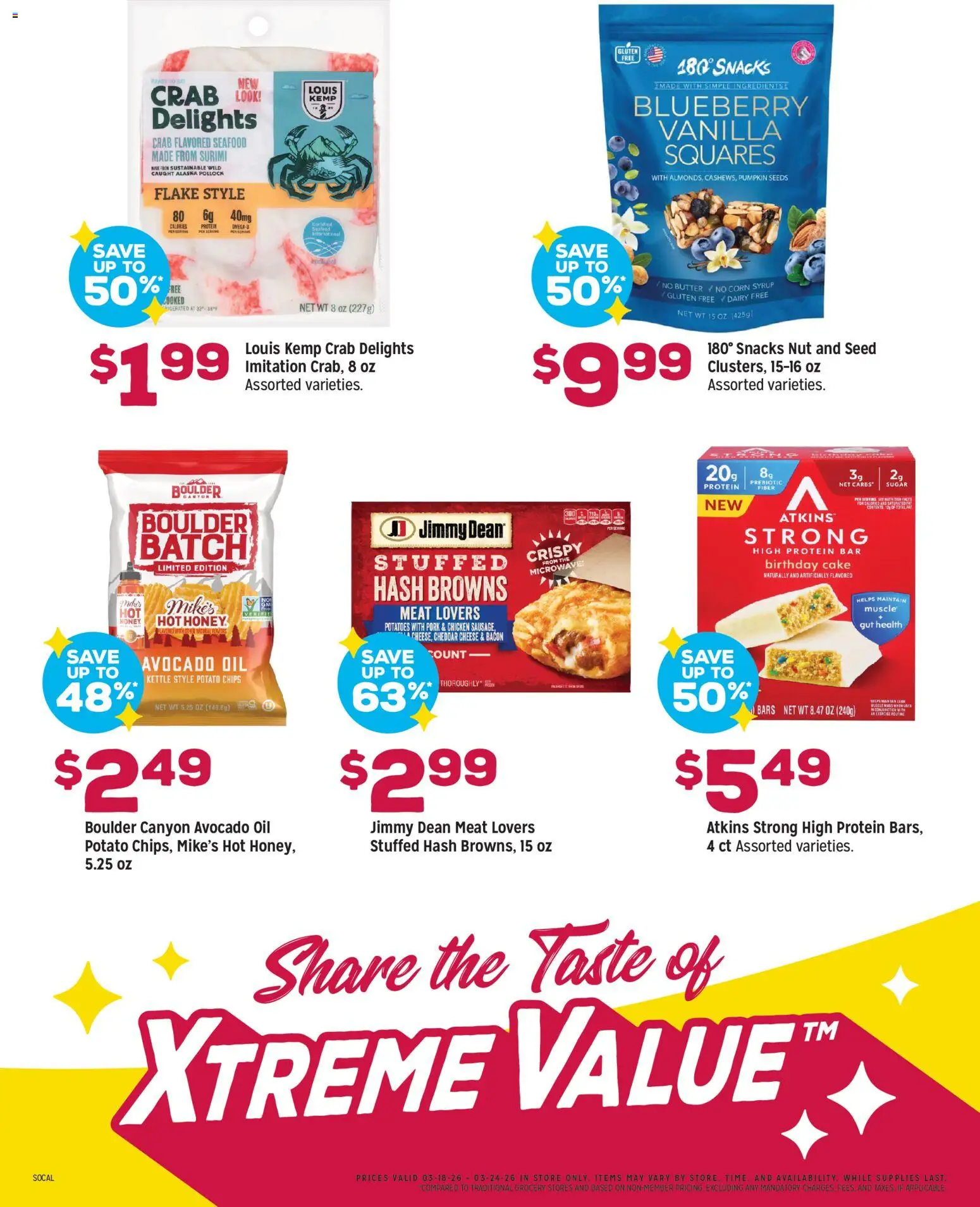 Grocery Outlet Weekly Ad - CA - valid from 18.03.2026 | Page: 4 | Products: Oil, Microwave, Pork, Kettle