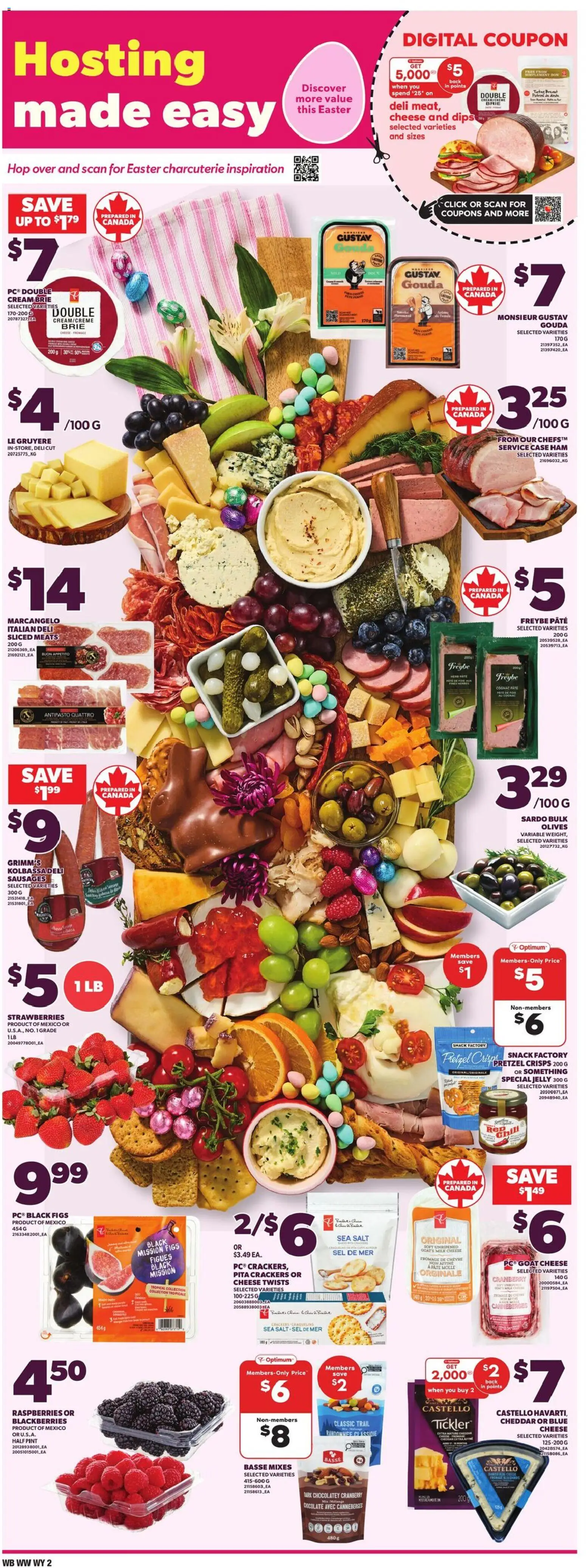 Independent Grocer flyer valid from 26.03.2026 | Page: 5 | Products: Strawberries, Cheese, Chocolate, Ham