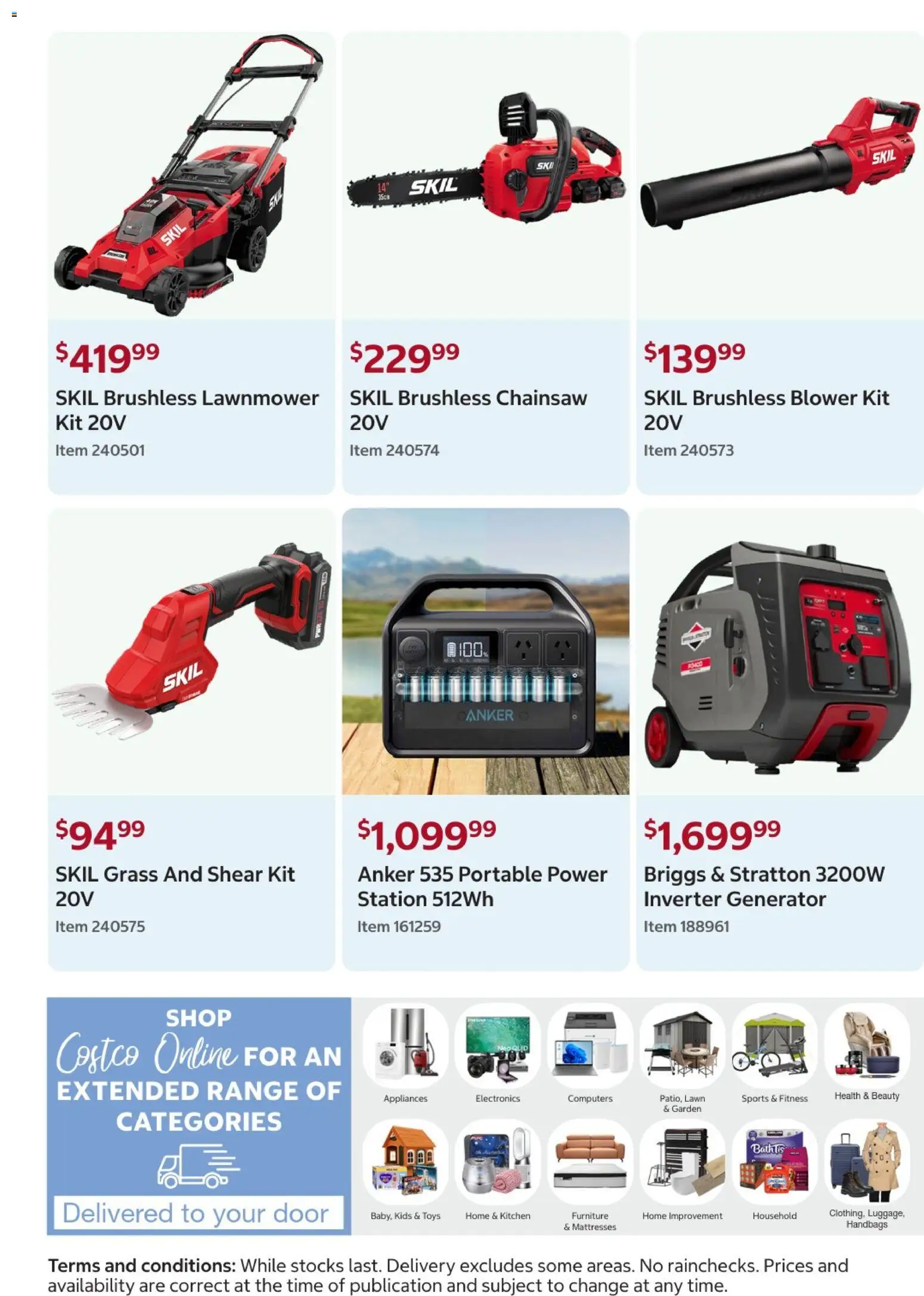 Costco catalogue - valid from 13.04.2026 | Page: 15 | Products: Grass, Household, Chainsaw, Portable