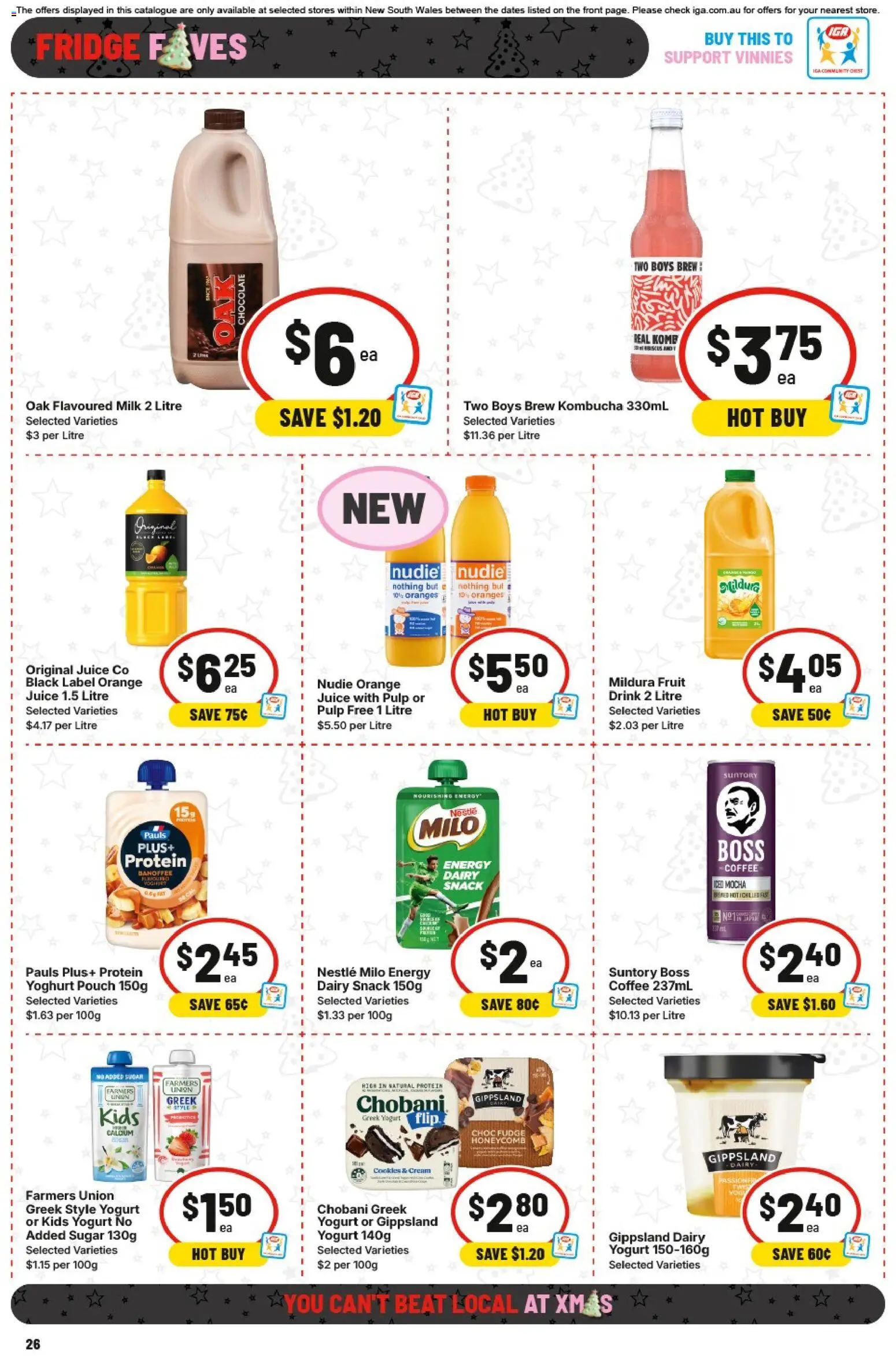 IGA catalogue - valid from 10.12.2025 | Page: 30 | Products: Dairy, Juice, Cream, Fridge