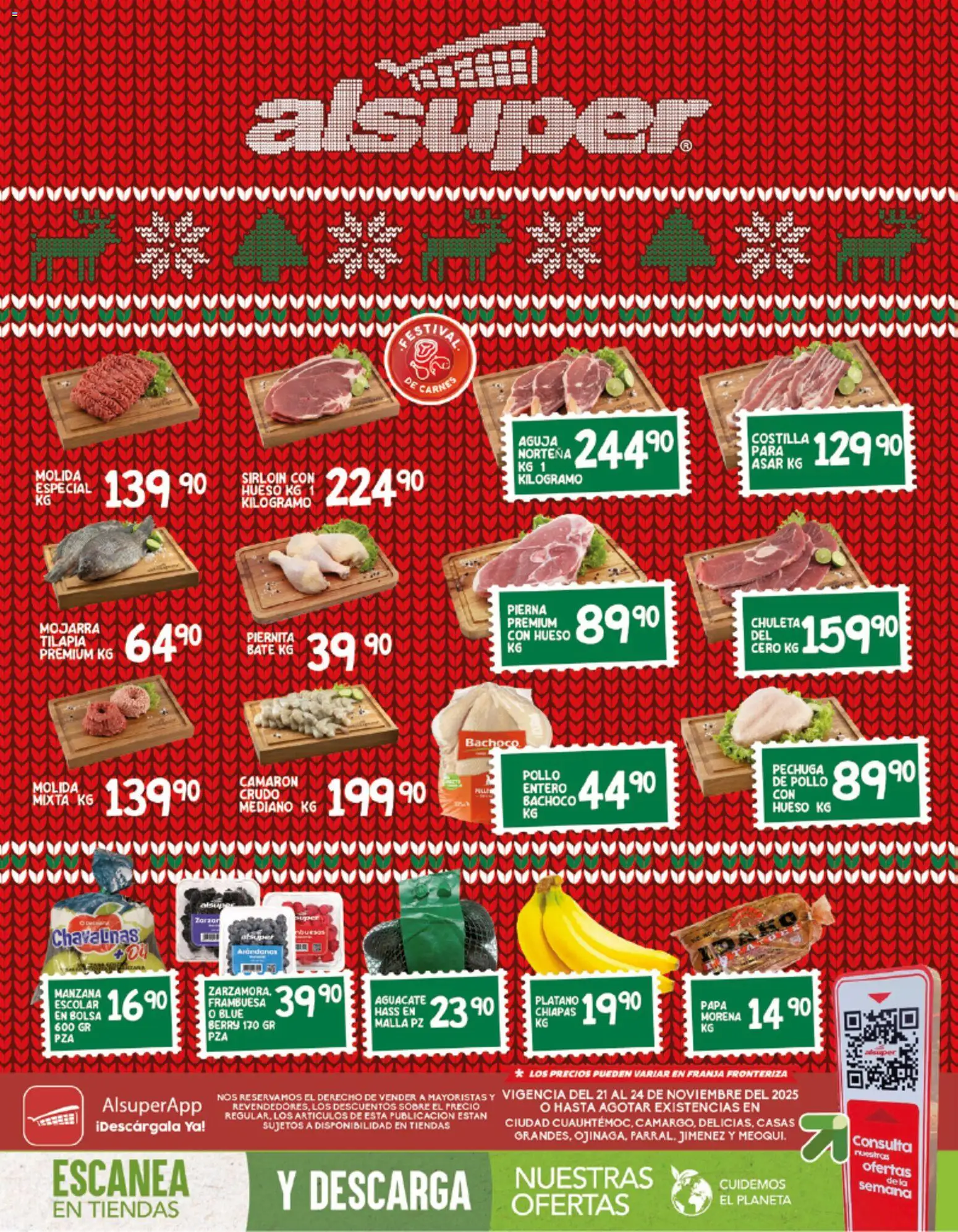 Nuevas ofertas de Alsuper válidas en toda la República Mexicana desde el 21.11.2025. ¡Encuentra las mejores ofertas en Alsuper folleto Chihuahua Estado! | Página: 1 | Productos: Papa, Bolsa, Aguacate, Sobre