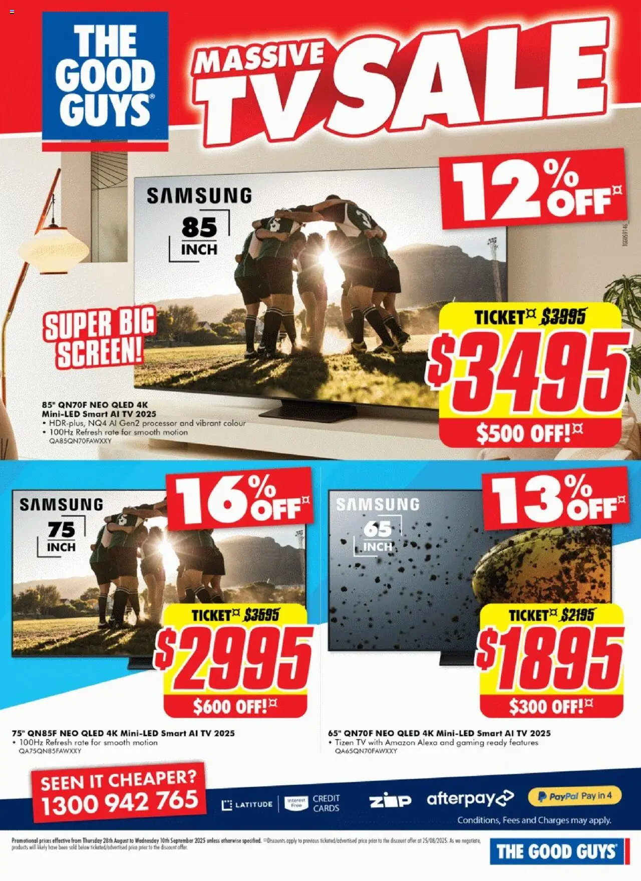 The Good Guys catalogue - valid from 27.08.2025 | Page: 6 | Products: Tv, Screen