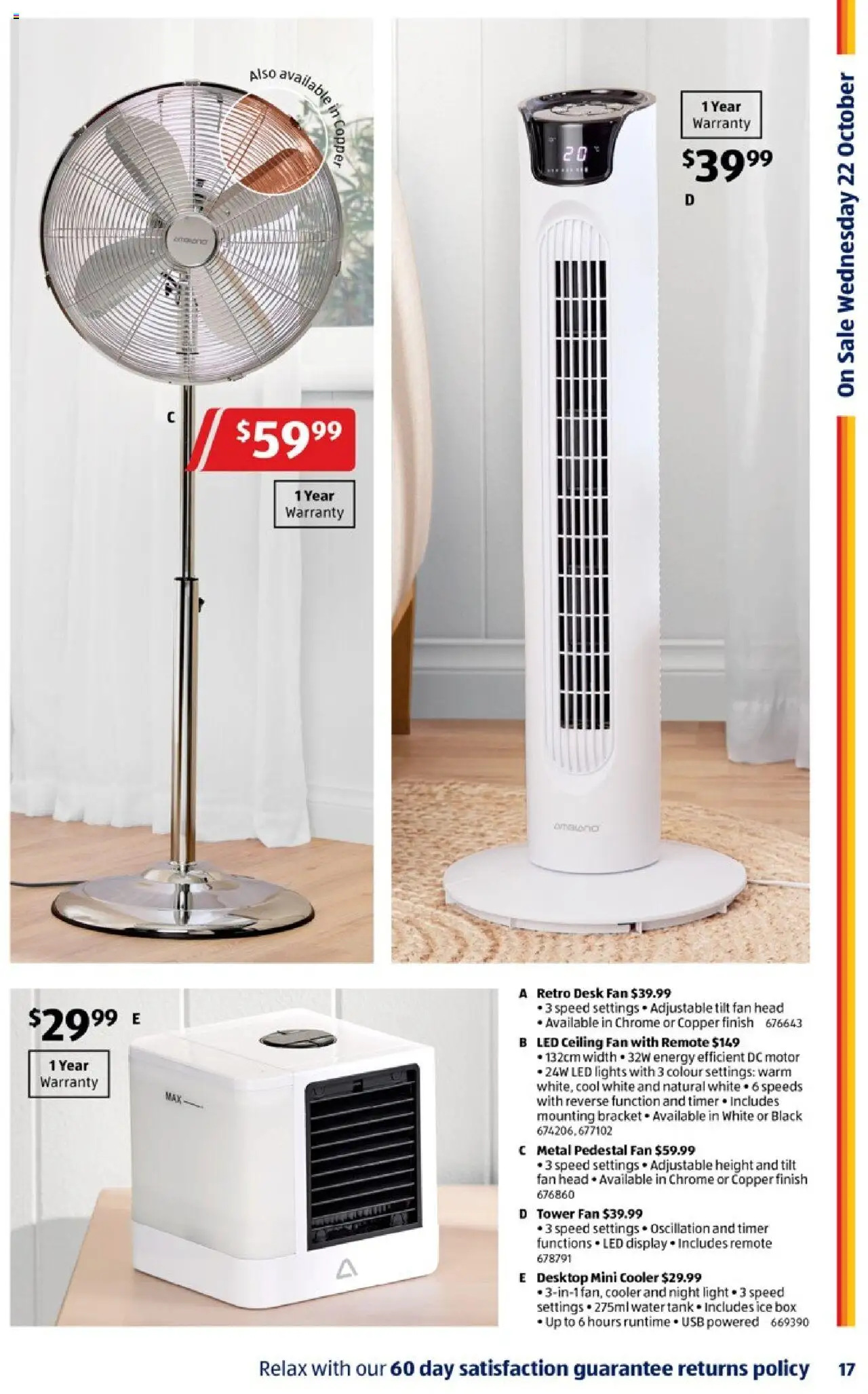 Aldi catalogue - valid from 22.10.2025 | Page: 17 | Products: Box, Water, Timer, Fan