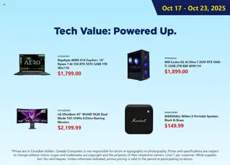 Preview of Canada Computers - Weekly flyer from shop Canada Computers valid from 17.10.2025