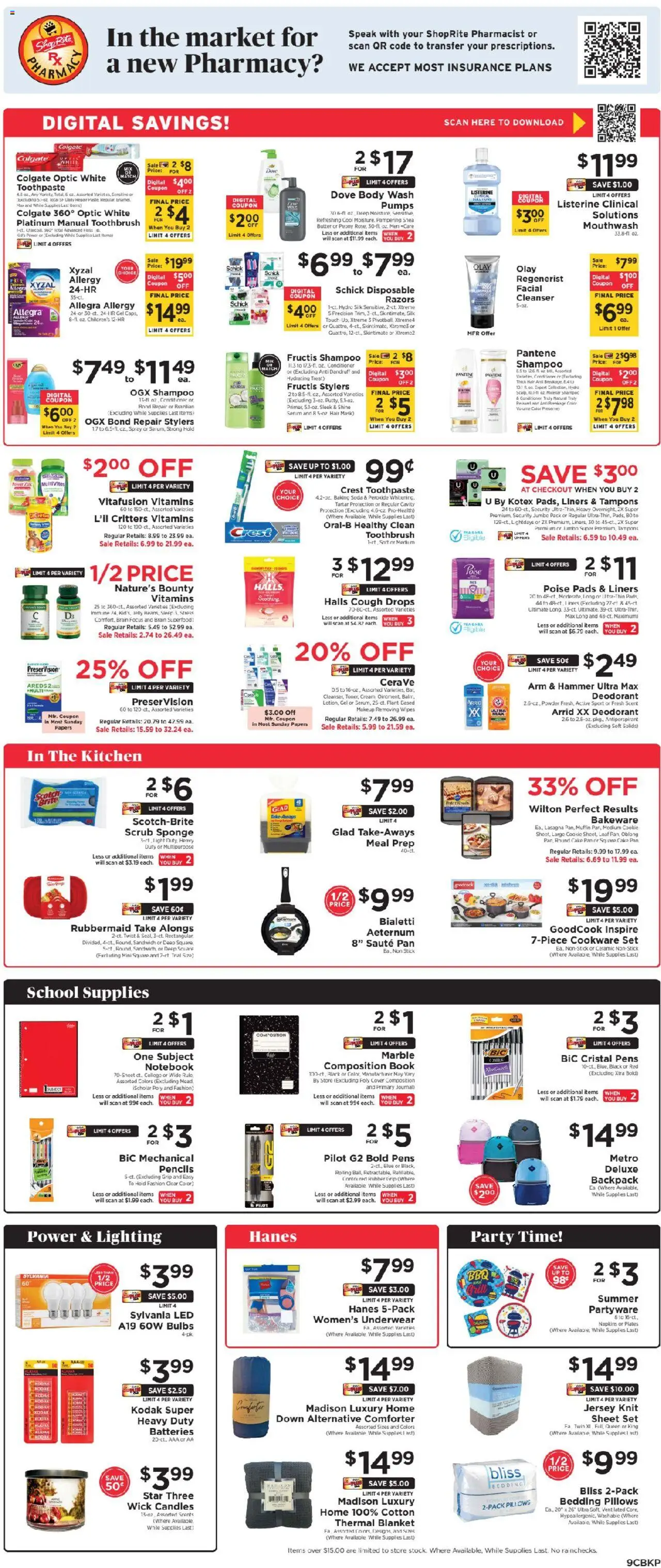 ShopRite Weekly Ad - valid from 08.08.2025 | Page: 9 | Products: Powder, Conditioner, Butter, Toothbrush