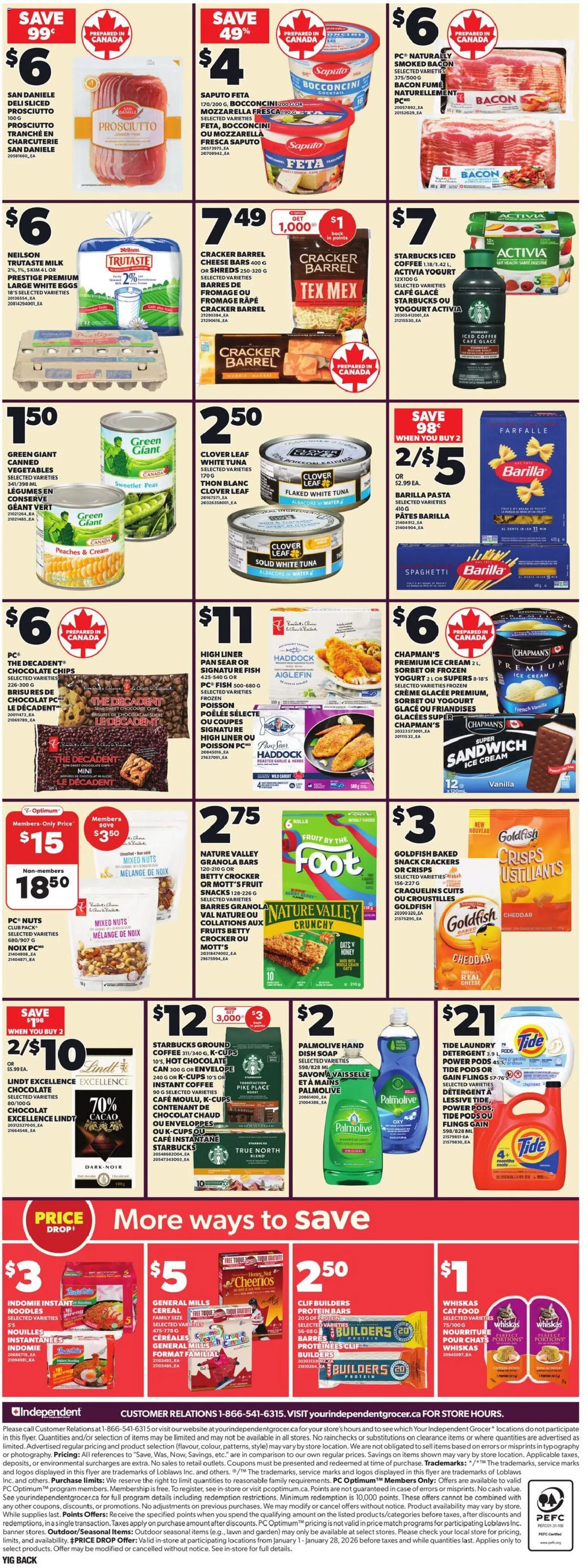Independent Grocer flyer valid from 22.01.2026 | Page: 4 | Products: Case, Milk, Cheese, Coffee