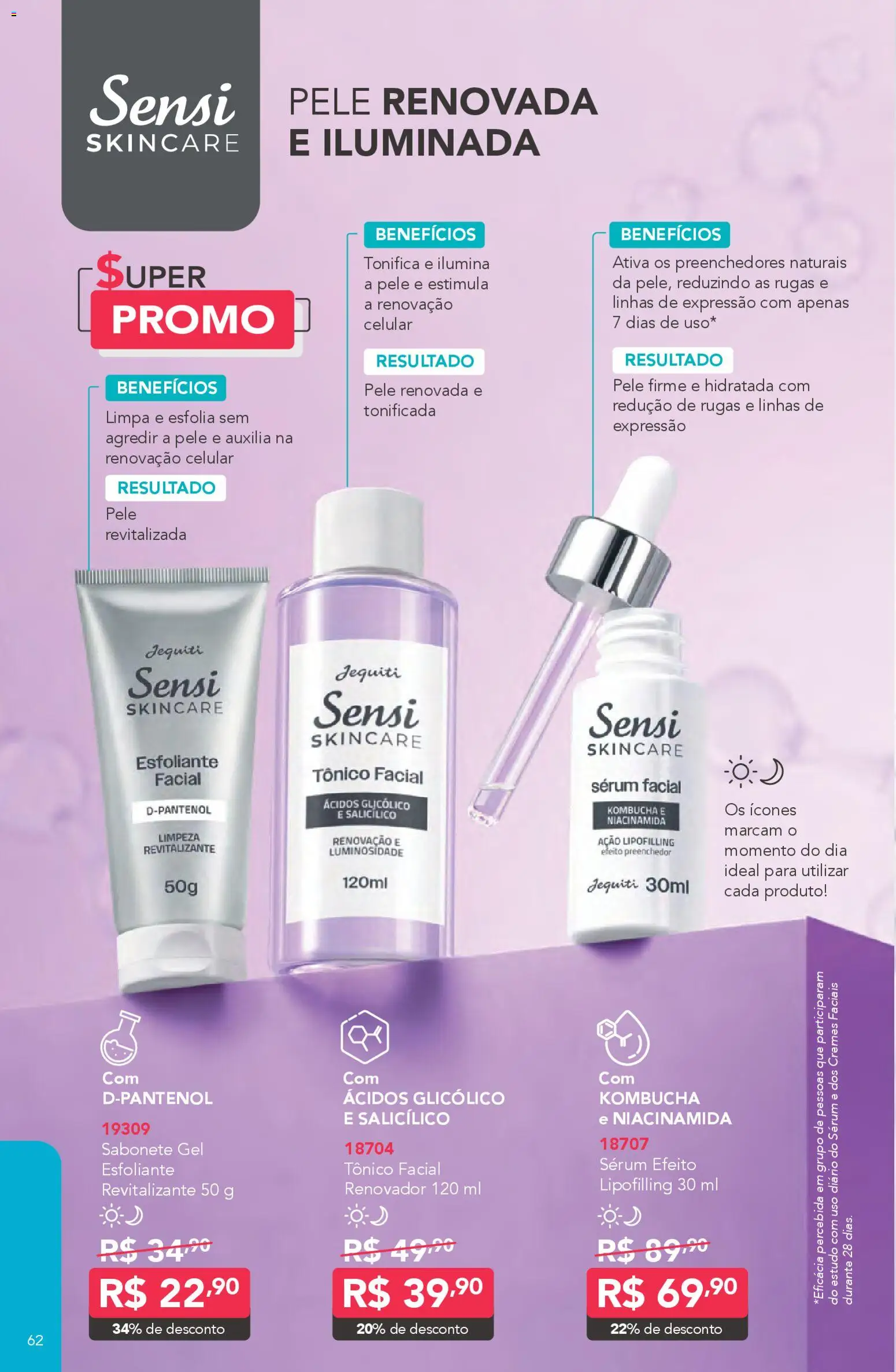 Jequiti Folheto - válido de 11.11.2025 | Página: 62 | Produtos: Tônico, Celular, Sérum, Sabonete