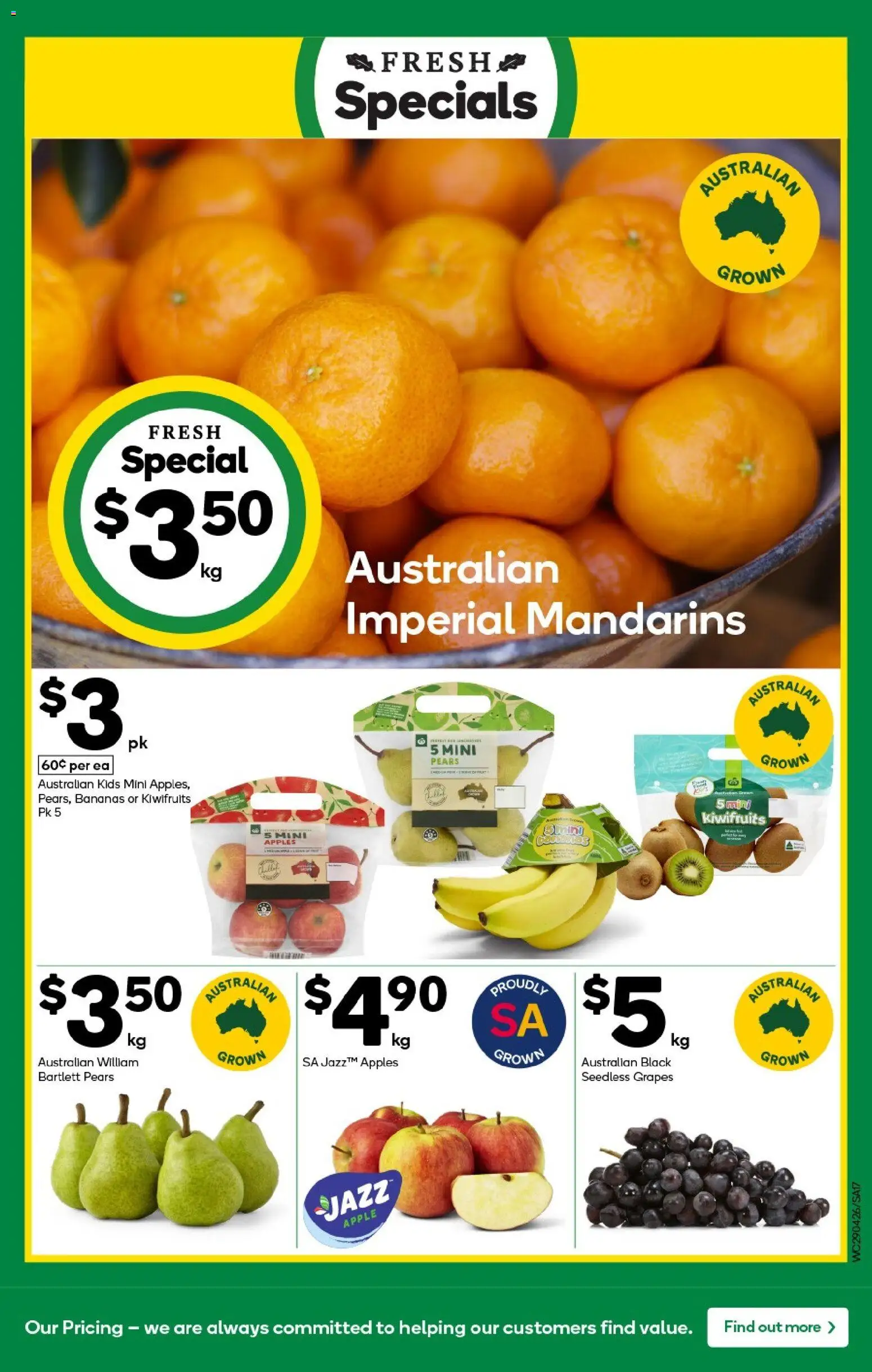 Woolworths catalogue - valid from 29.04.2026 | Page: 17 | Products: Apples, Bananas, Mandarins, Grapes