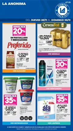 Vista previa La Anonima catálogo válido desde el 20.11.2025