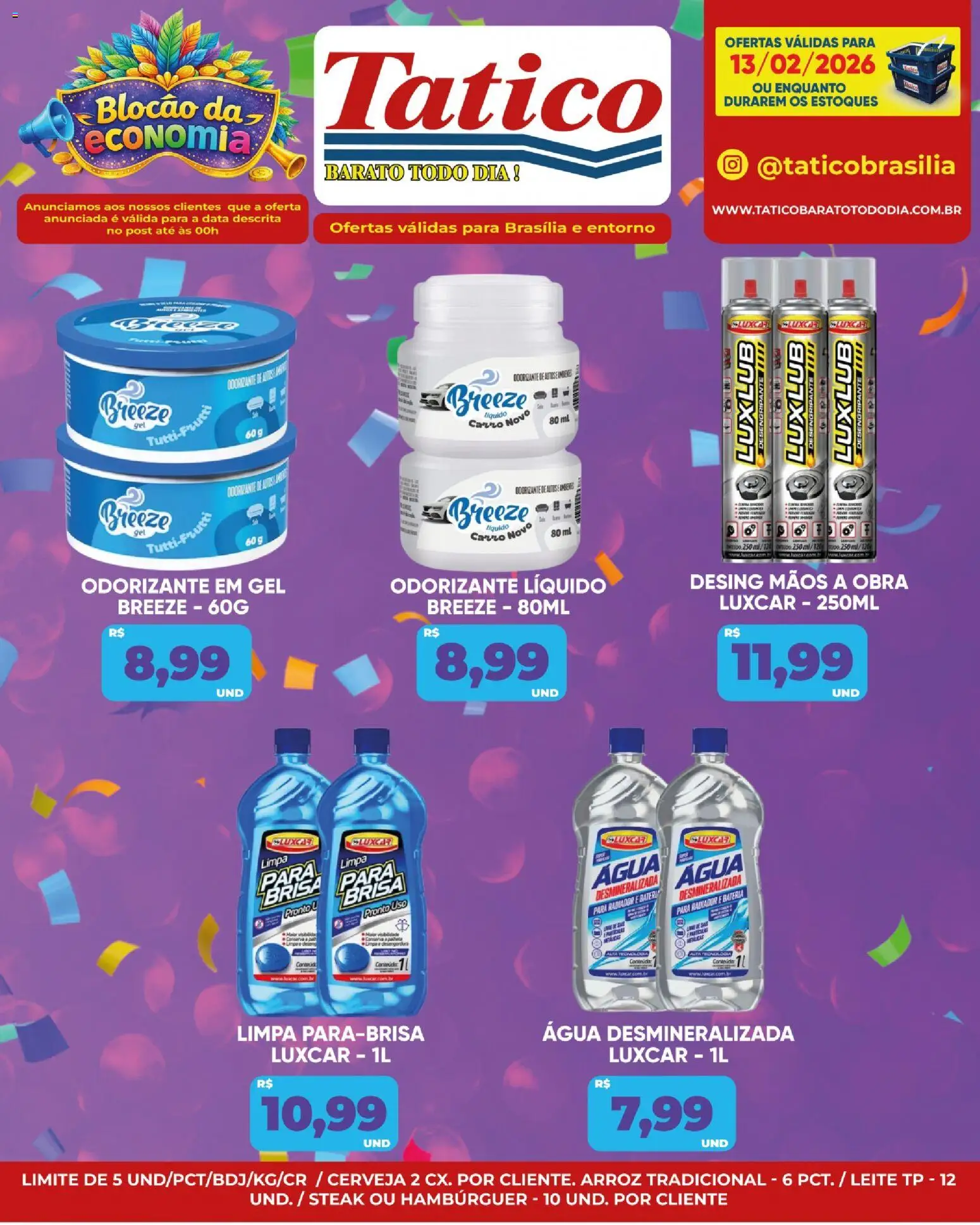 Tatico Folheto - válido de 13.02.2026 | Página: 18 | Produtos: Leite, Radiador, Cerveja, Hambúrguer