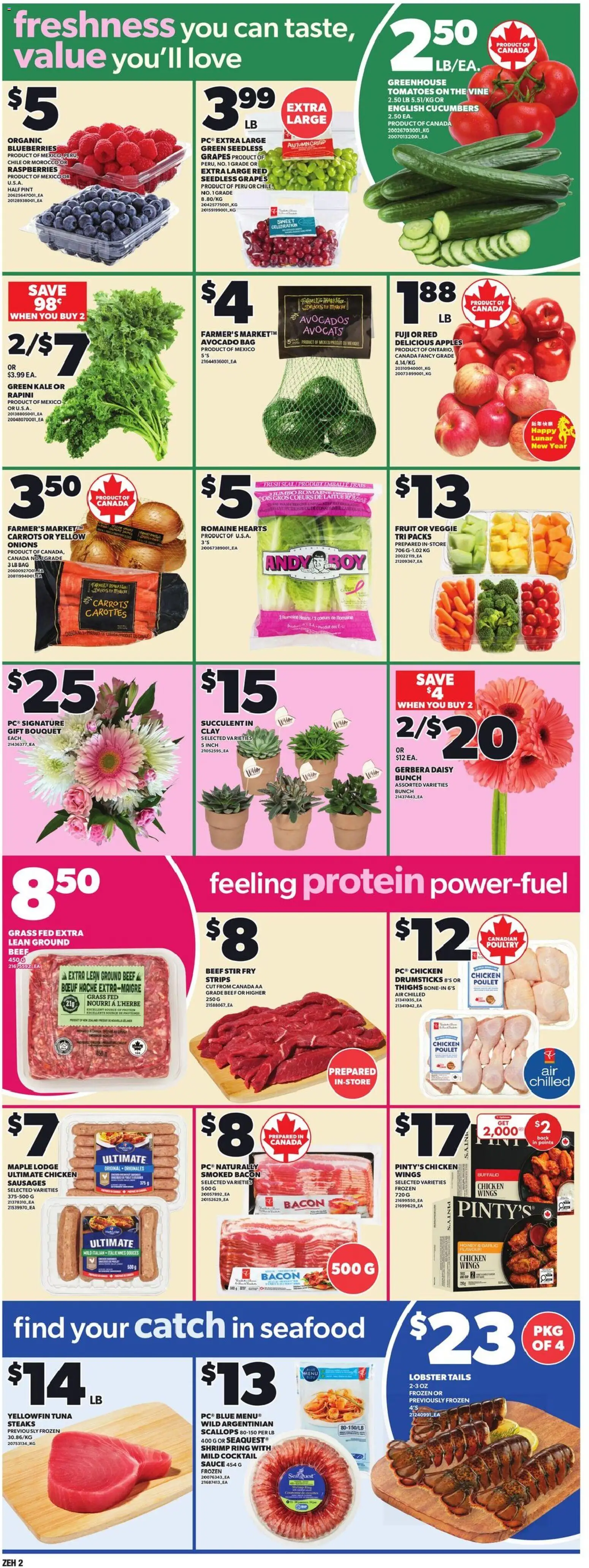 Zehrs flyer valid from 29.01.2026 | Page: 5 | Products: Beef, Cucumbers, Chicken, Tomatoes