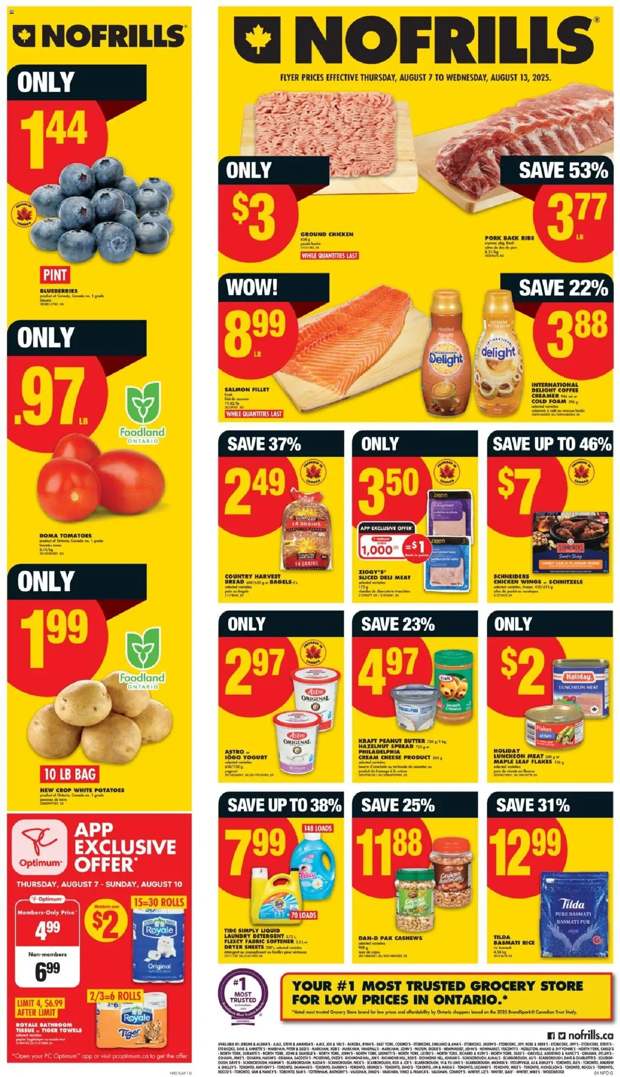 No Frills flyer valid from 07.08.2025 | Page: 1