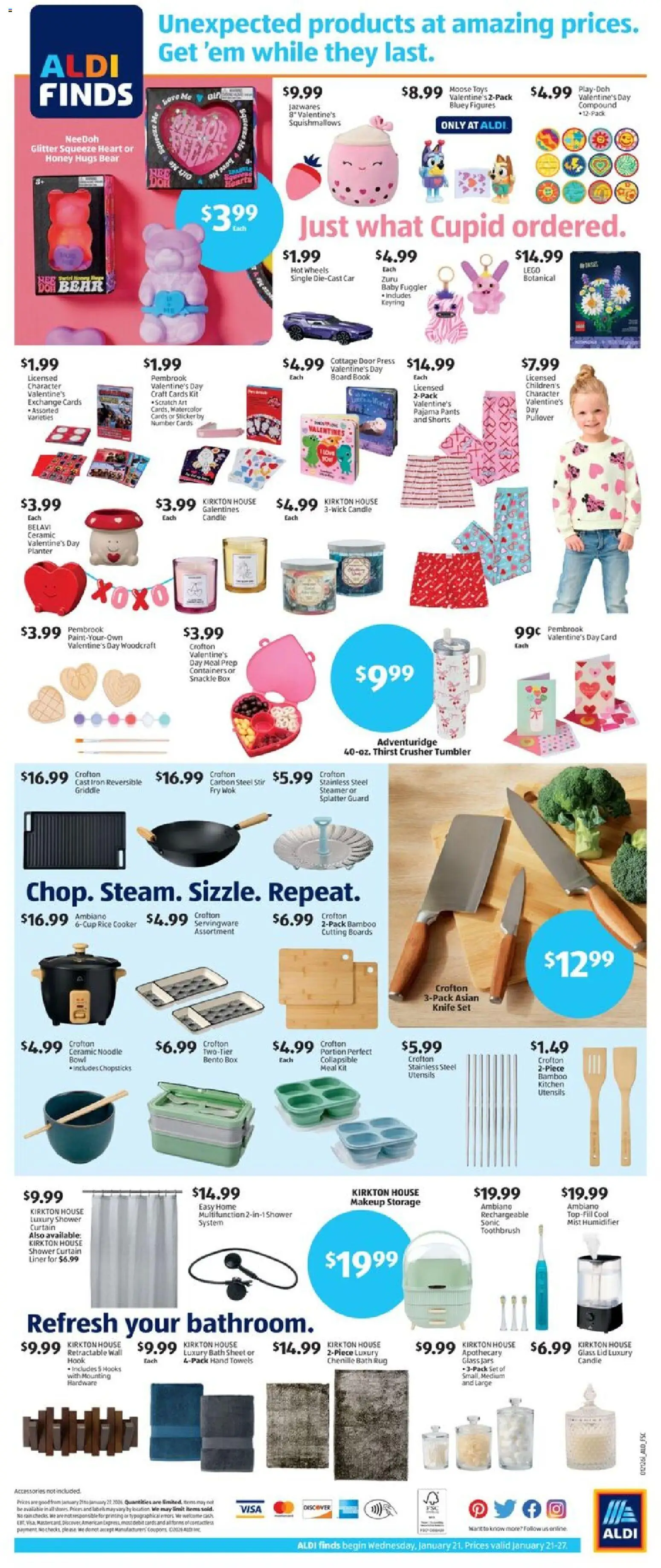 Aldi Weekly Ad - valid from 21.01.2026 | Page: 2 | Products: Box, Wok, Rice Cooker, Sheet