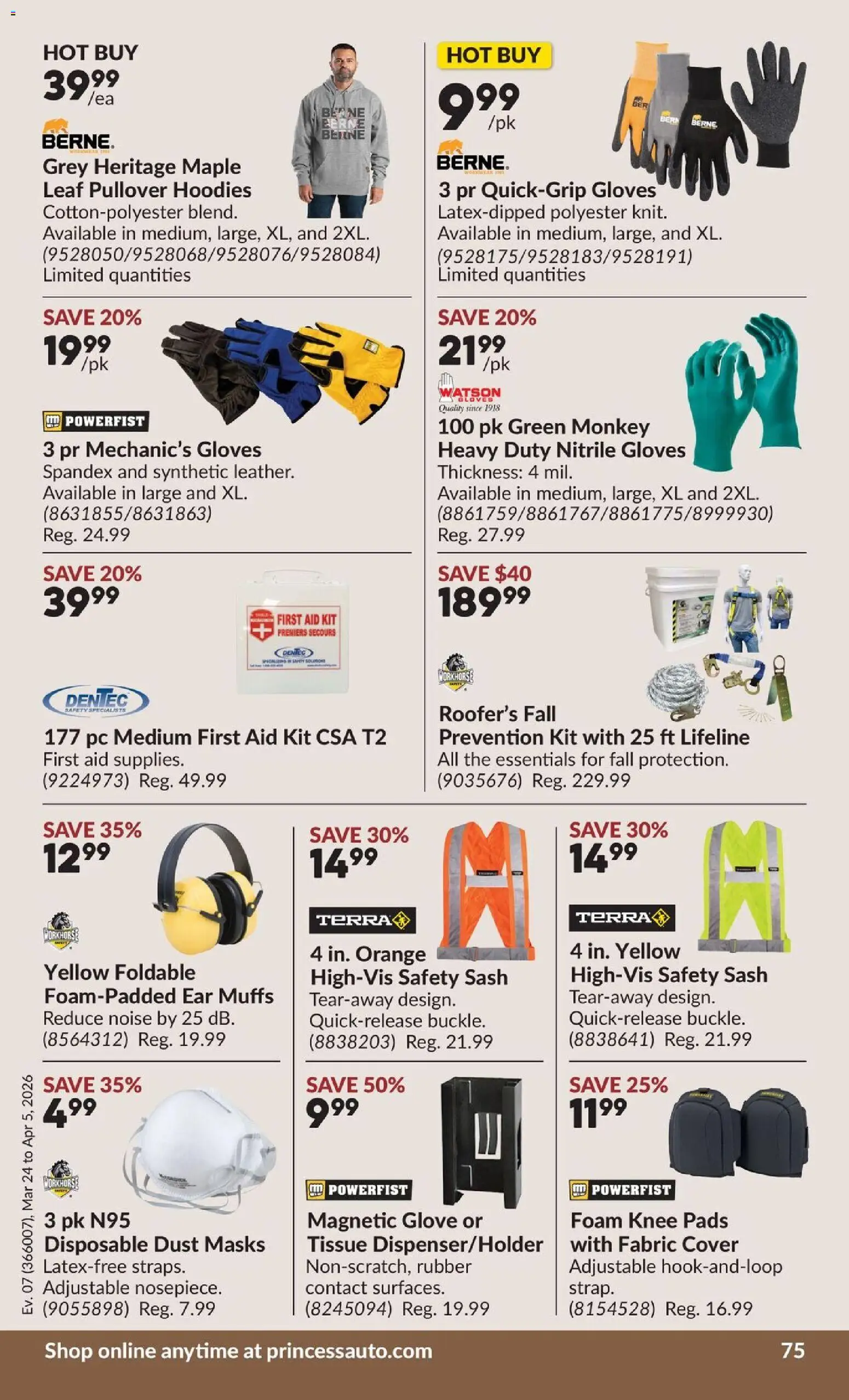 Princess Auto flyer valid from 24.03.2026 | Page: 83 | Products: Gloves, PC