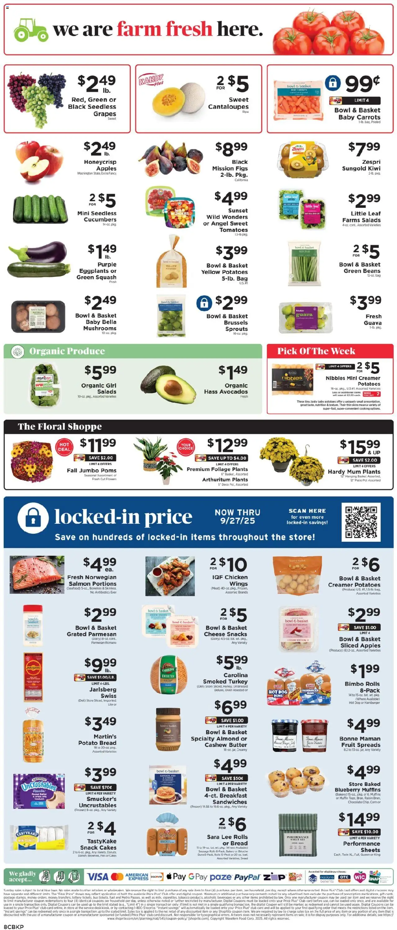 ShopRite Weekly Ad - valid from 14.09.2025 | Page: 8 | Products: Oil, Potatoes, Muffin, Bag